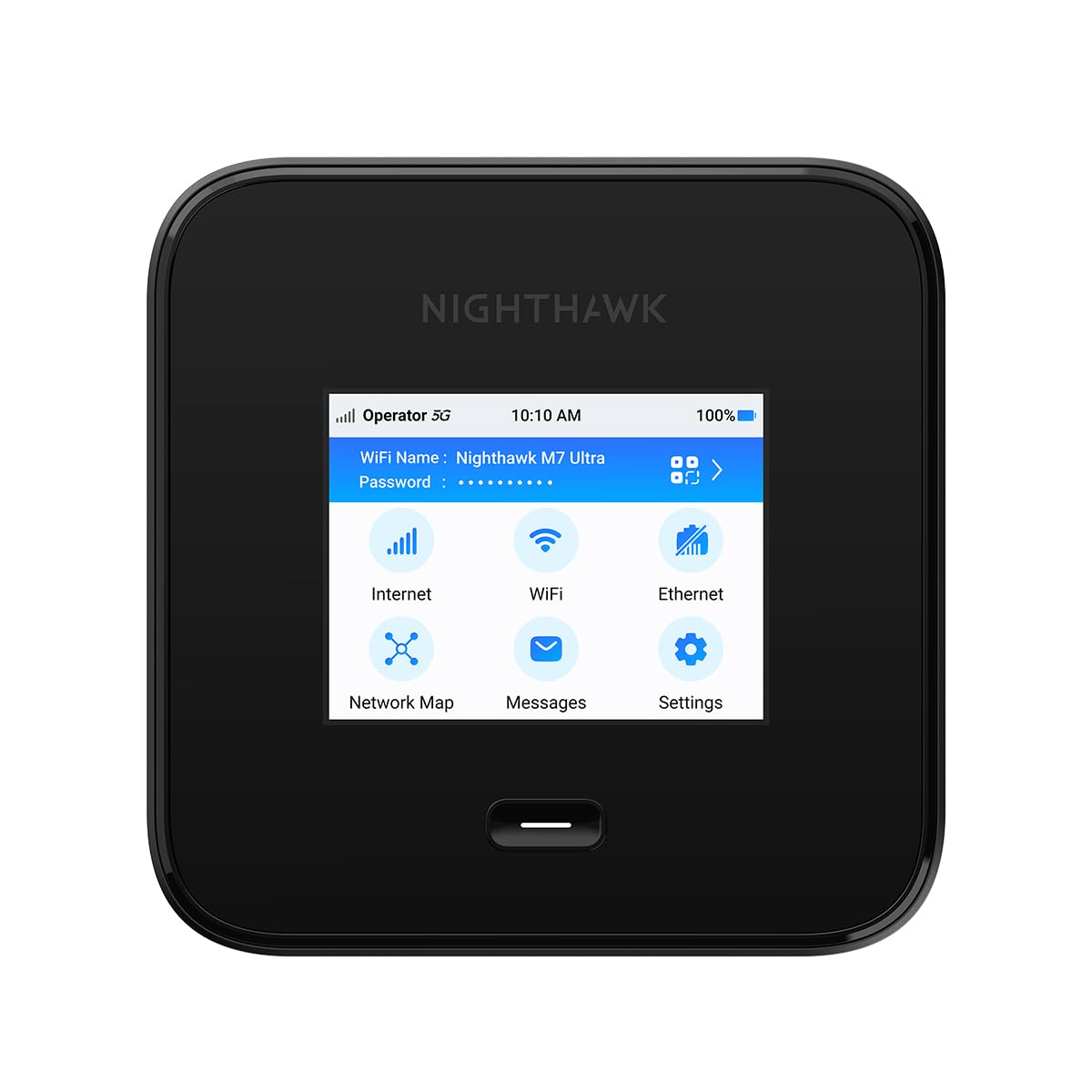 مودم روتر NETGEAR Nighthawk 5G WiFi 7 با کارت SIM (MR7450) - جعبه‌ی مودم فوق‌سریع برای استفاده در هات‌اسپات یا خانه - 6 گیگابیت بر ثانیه و تا 64 دستگاه، فوق‌سریع، امن 5G، WiFi 7 (6 گیگابیت بر ثانیه)