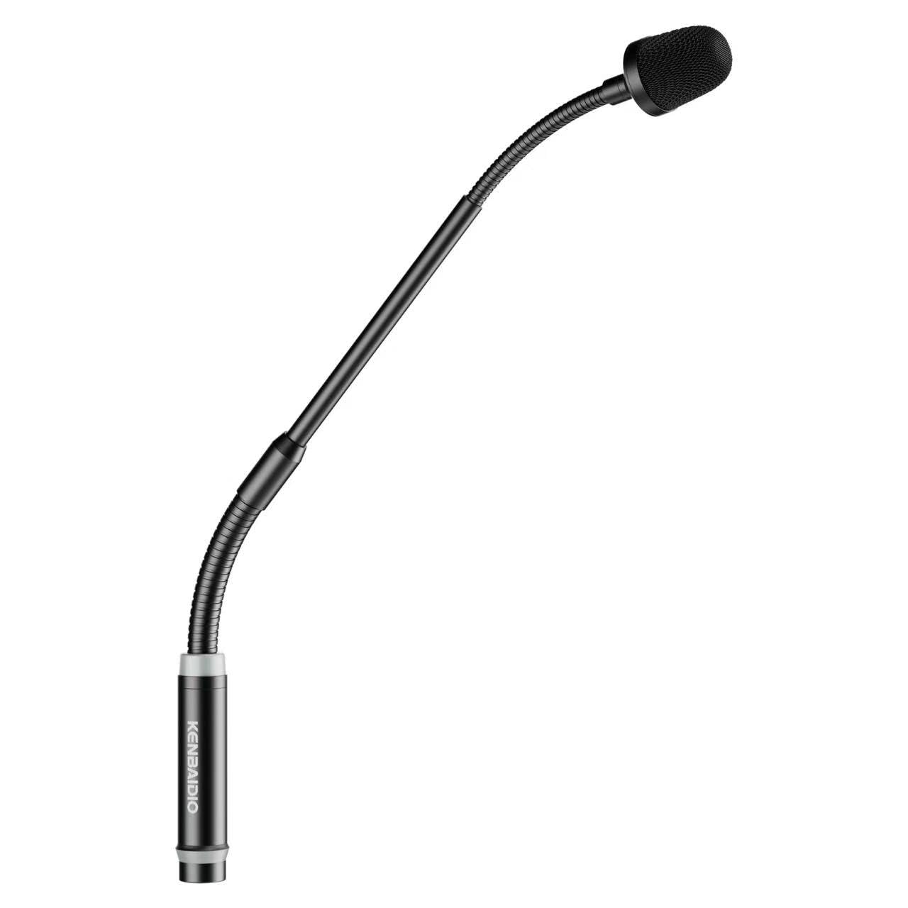 میکروفون DJ Mic 17 اینچ با گردن‌بند انعطاف‌پذیر، میکروفون حرفه‌ای XLR با سیم دینامیکی باب بارکر برای کنفرانس ویدیویی، پله، خوانندگی، کارائوکه و میکسر DJ اختصاصی، شوتینگ دیسک KTV بار، فلز