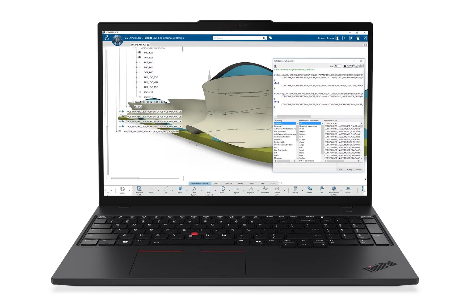 لپ تاپ Lenovo ThinkPad P16s Gen 4 با پردازنده AMD Ryzen AI 7 PRO 350، نمایشگر OLED 16 اینچی WQUXGA با دقت 100٪ DCI-P3 تاچ اسکرین، 64GB DDR5-5600MT حافظه، 1TB SSD، دوربین RGB+IR 5MP، Wi-Fi 7، و ویندوز 11 Pro