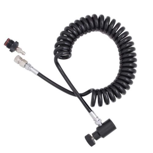 لوله‌ی چاق و پیچیده‌ی ریموت TTGLRT با دسته آسا و قابلیت آزادسازی سریع برای ابزار HPA و CO2 برای تانک پینتبال سنگین