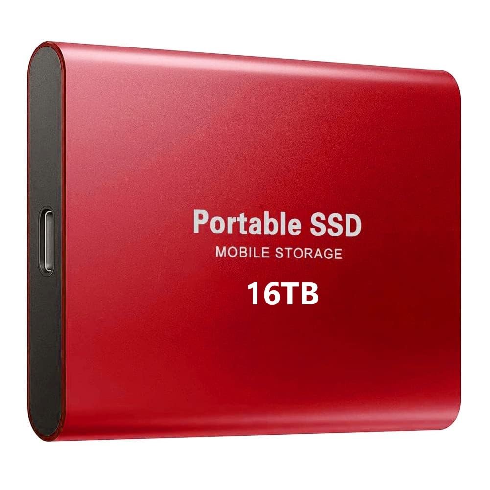 دیسک جامد خارجی قابل حمل، 16 ترابایت، پورت USB نوع C 3.2، سرعت خواندن 1050 مگابایت بر ثانیه، سازگار با PS5/PS4/کامپیوتر