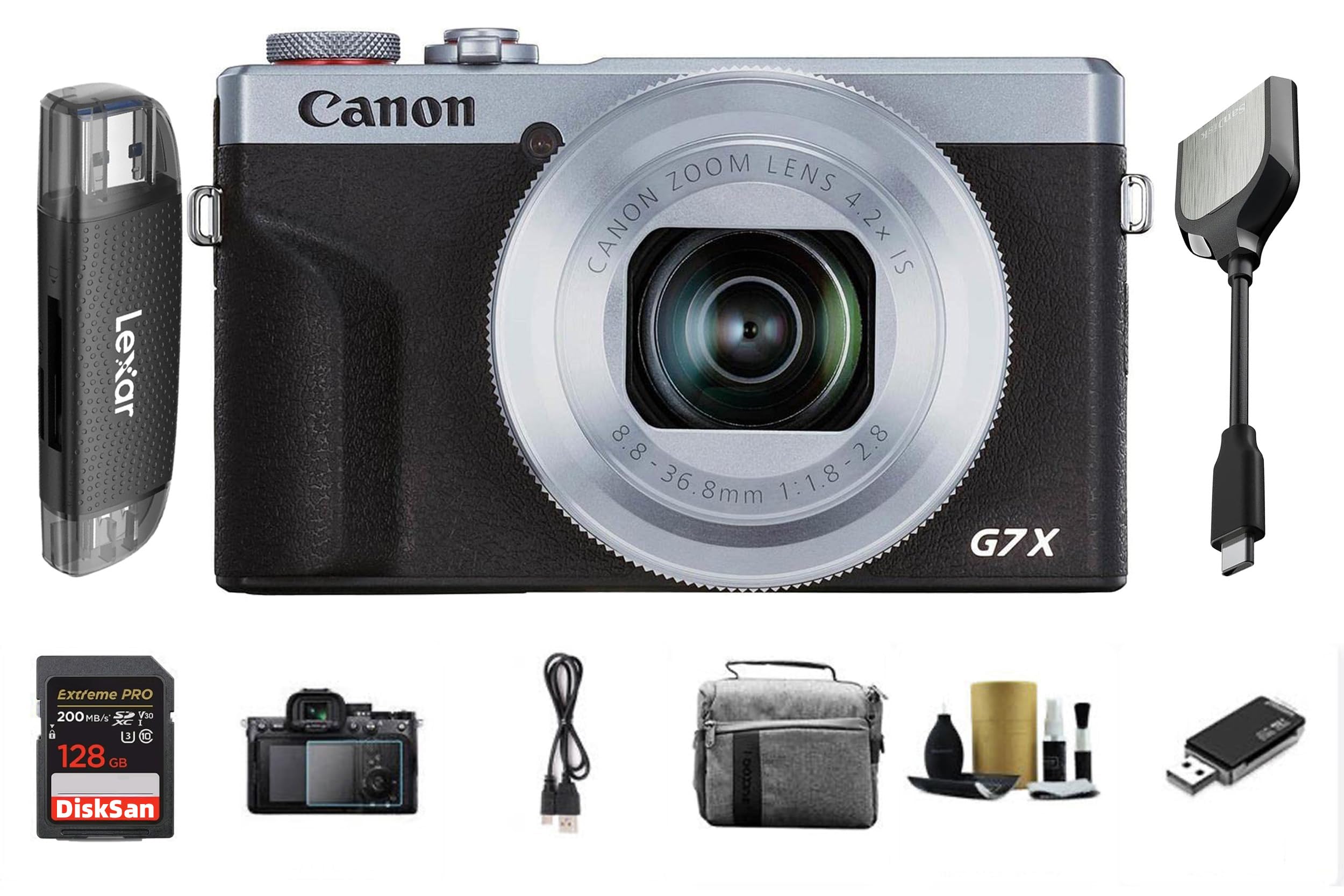 G7 X Mark III: حسگر توده‌ای 20.1 مگاپیکسل، حالت انفجاری RAW با سرعت 30 فریم در ثانیه، 4K و پردازنده DIGIC 8 (نقره‌ای)