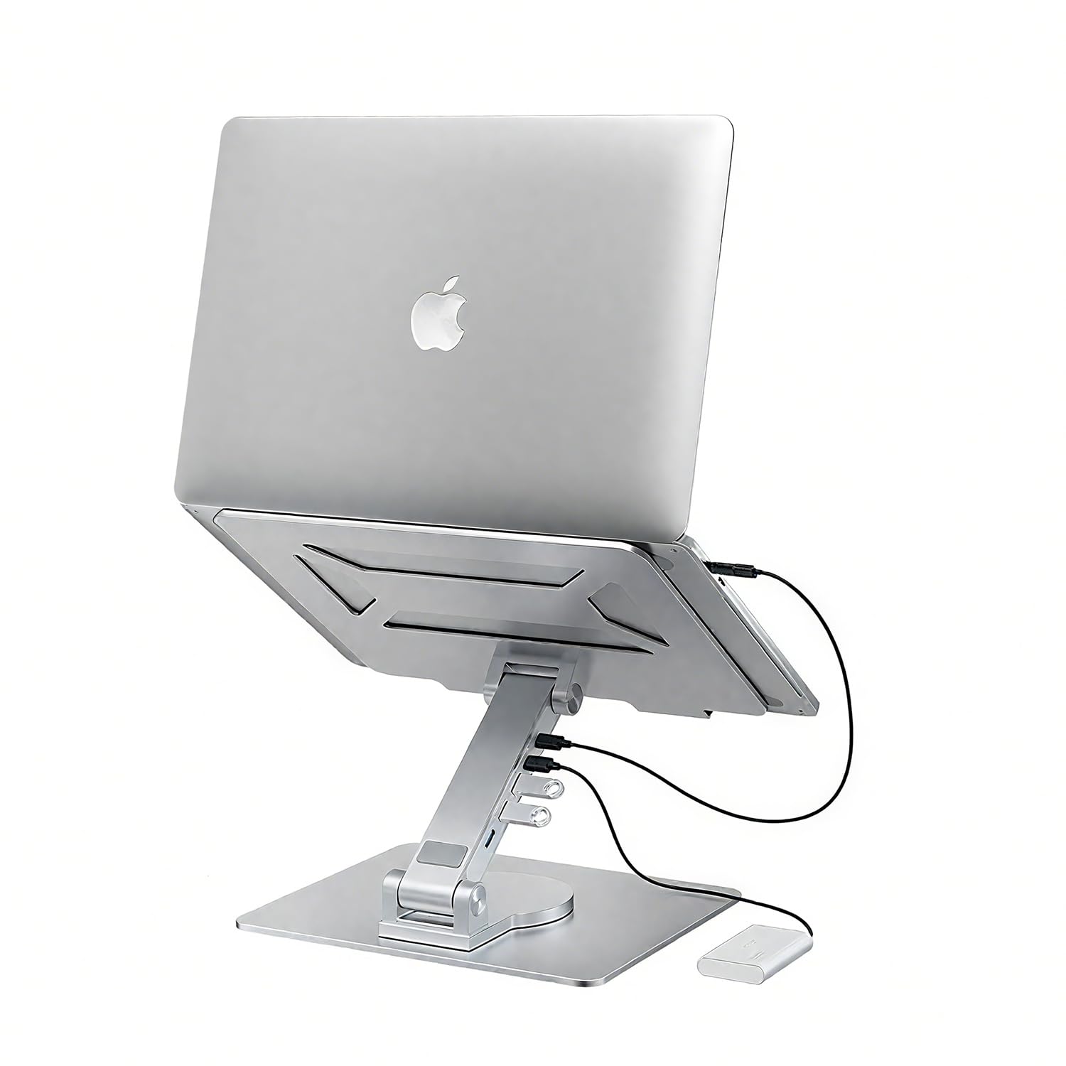 و Stand لپ تاپ با ایستگاه داکینگ USB C 6in1، تحویل نیروی 7W، Туре-س*1، USB 3.0×3 (5Gbps) با مک‌‌بوک Pro/Air، آی‌پد Pro، ایکس‌پی‌اس، تینک‌پد