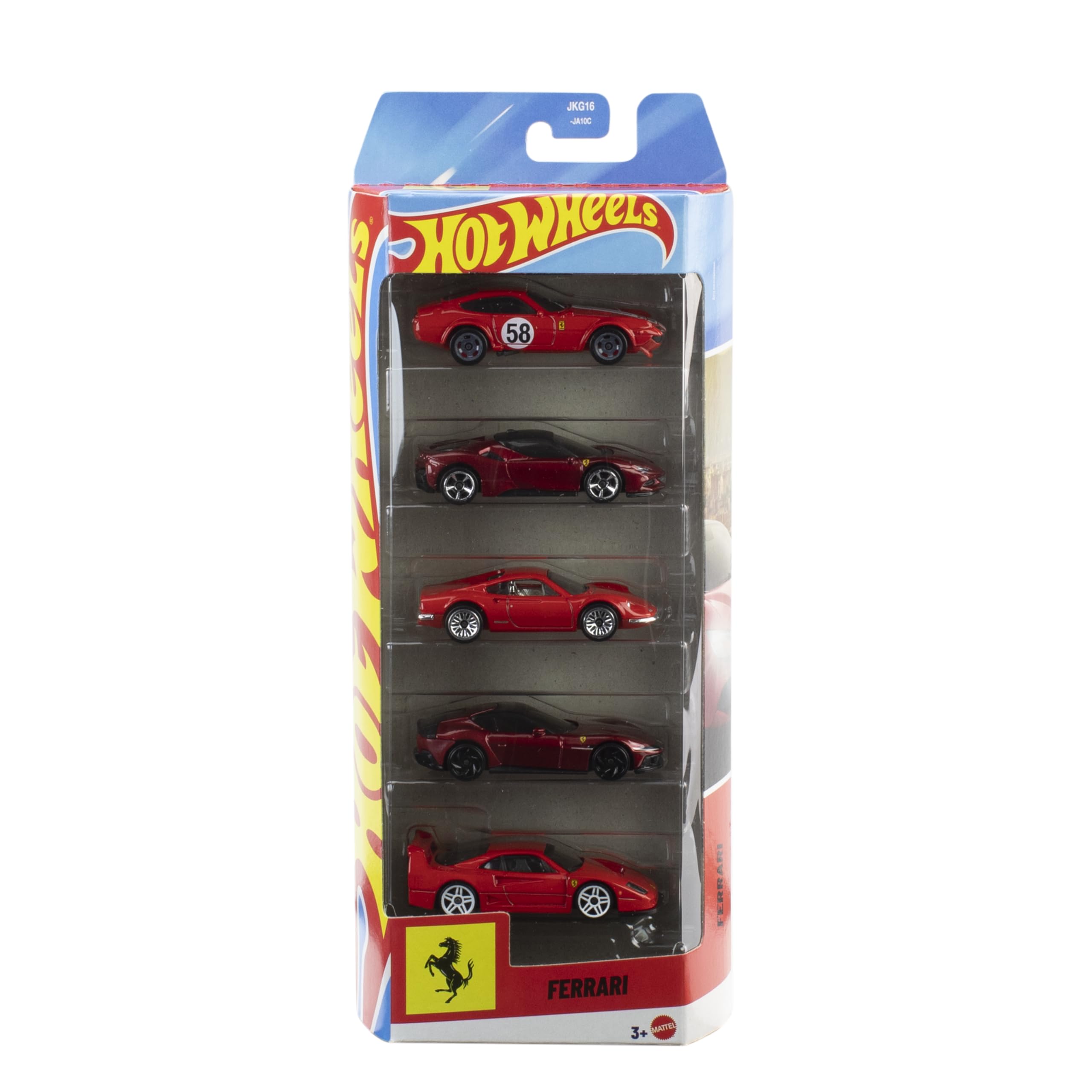 ماشین‌های اسباب‌بازی فراری هات ویلز، مجموعه‌ای ۵ تایی شامل ۵ ماشین اسباب‌بازی فراری به مقیاس ۱:۶۴، مجاز و رسمی، برای بازی و نمایش مجموعه‌ای از خودروهای اسباب‌بازی فراری می‌باشد. JLN12