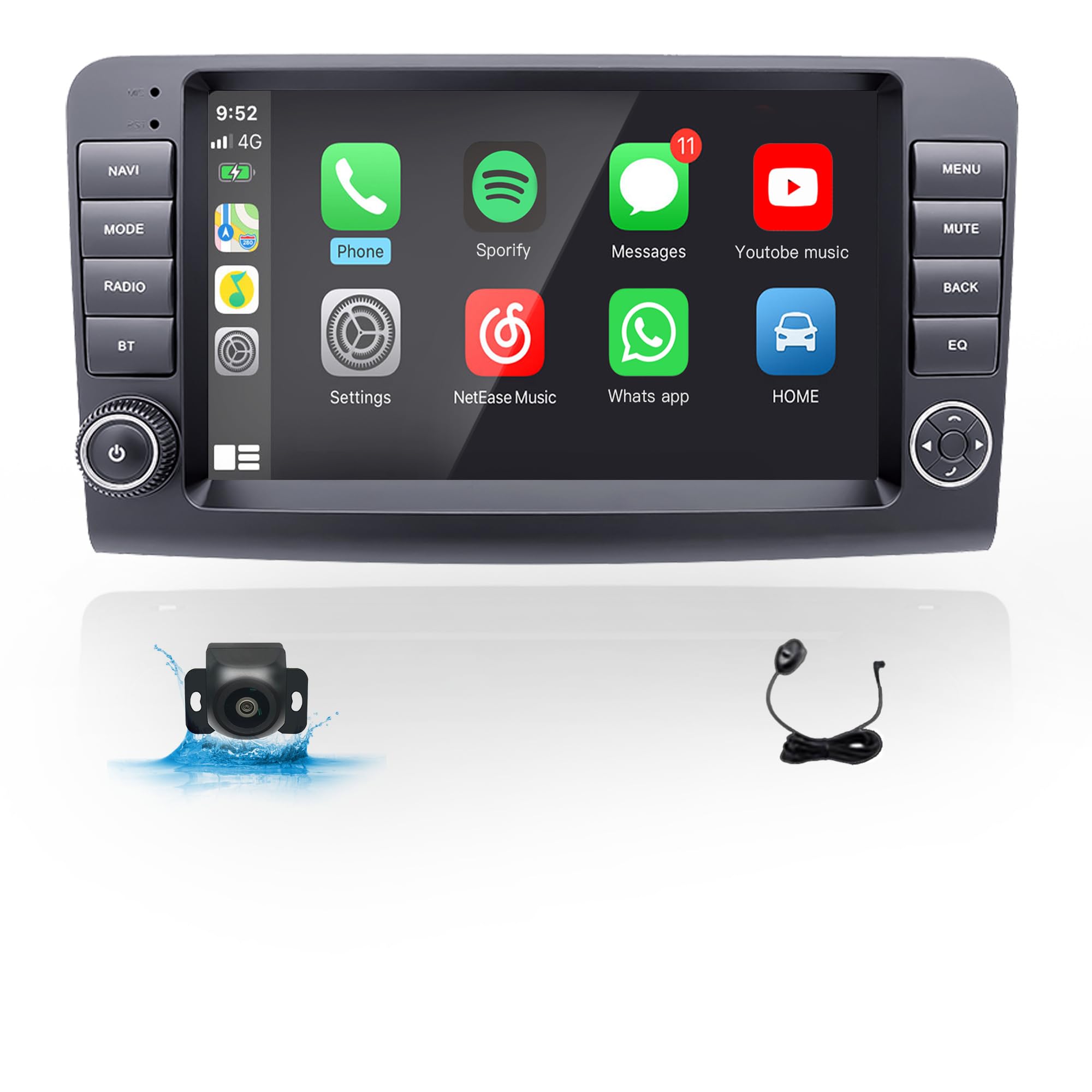 این دستگاه اندروید 14 با صفحه نمایش لمسی و پشتیبانی از CarPlay، برای خودروهای مرسدس بنز ML GL ML350 GL320 X164 با سیستم صوتی 7 اینچی و قابلیت حافظه‌ 64 گیگابایت، برای بروزرسانی رادیو اتومبیلی و ناوبری GPS در سال‌های 2005 تا 2011 مناسب است.