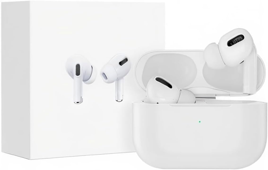 هدفون‌های بلوتوث نسخه 5.3 با قابلیت کاهش نویز Air Buds Pods صدای استریو 3D در گوش Ear Buds، با بیس عمیق ایرفون‌های ورزشی هدفون برای اندروید/سامسونگ/آیفون سفید