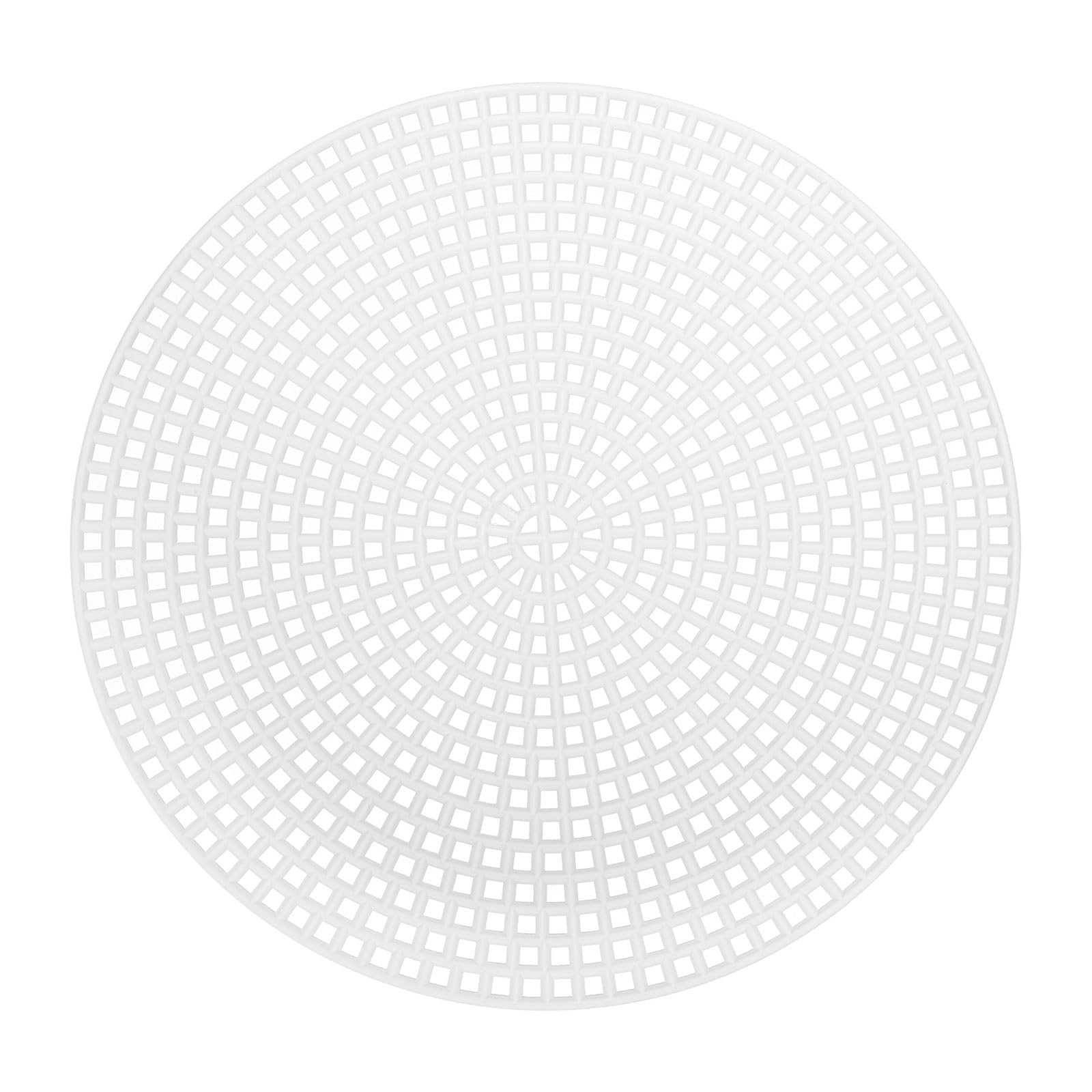 20 عدد شیت مش پلاستیکی دایره ای اندازه 4.53 اینچ (11.5 سانتی‌متر) برای کانوا نیدلپوینت سفید برای گلدوزی، جدول دوزی، بافندگی، بافتندگی، تامینات صنایع دستی، کیت‌های دست‌دوز