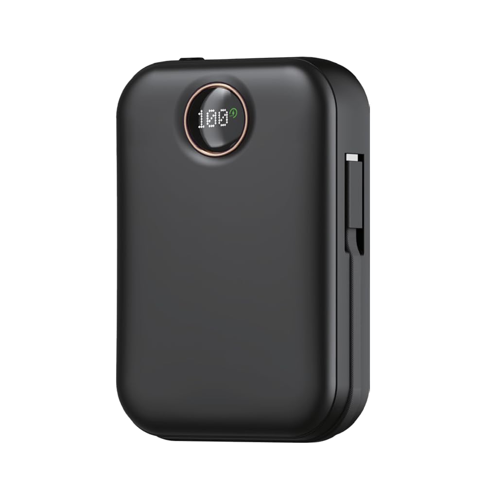 پاور بانک 20000mAh گرین لاین موناکو، شارژ سریع 22.5 وات PD+QC با کابل رابط Lightning یکپارچه - سازگار با مگ‌سیف و آیفون 16/15/14/13/12 پرو مکس/سامسونگ گلکسی اس 25/24/23 الترا 20000 میلی‌آمپر سیاه