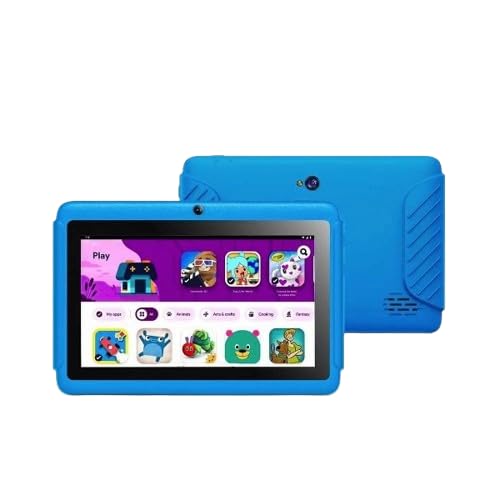تبلت Oteeto Tab 4 Kids، صفحه نمایش 7 اینچی با کیفیت HD، ظرفیت ذخیره سازی 128GB، رم 4GB، اندروید 13، وای‌فای، باتری 3000mAh، بازی‌ها و مطالعه، هدایای رایگان
