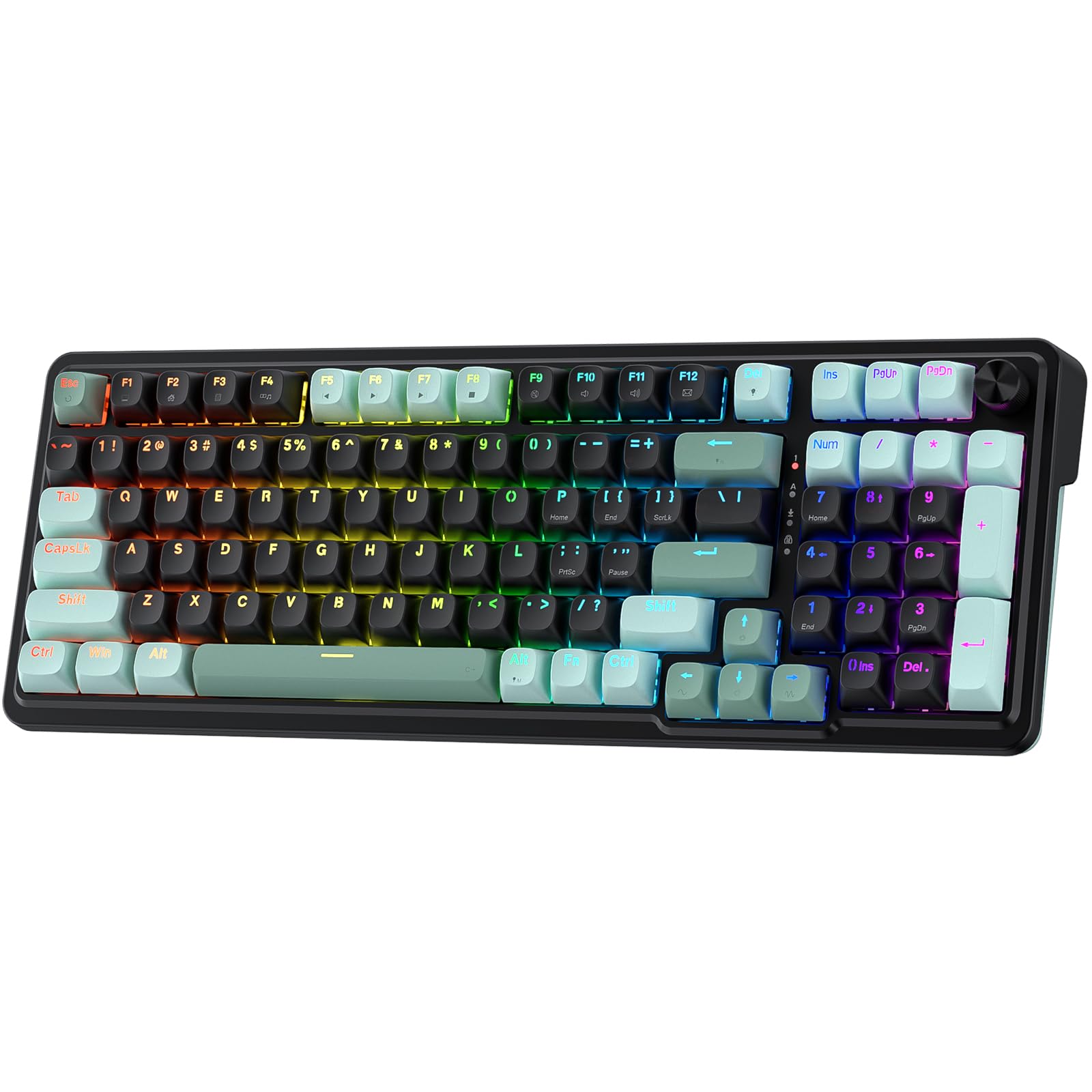 صفحه کلید بازی Redragon K686 HE Rapid Trigger ، صفحه کلید مکانیکی باسیم 8K با سوئیچ مغناطیسی اولترامگ POM 100٪ ، طراحی ساختاری دوگانه محصول انحصاری شناور ، جاذب صدا با دو لایه جعلی سر و کاربرد ازاب سنگین Dark Jade (HE Version)
