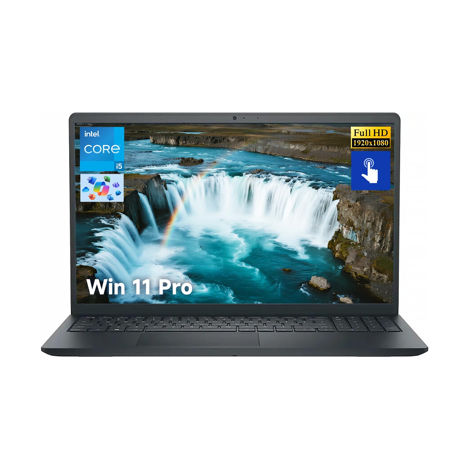 لپ تاپ کسب‌وکاری Dell Inspiron 15 3530، صفحه نمایش لمسی ۱۵.۶ اینچی FHD، پردازنده Intel 10-Core i5-1334U (بهتر از i7-1250U)، ۱۶ گیگابایت رم | ۵۱۲ گیگابایت حافظه داخلی SSD، رایانه‌های قابل حمل با هوش مصنوعی Copilot، Wi-Fi ۶، ویندوز ۱۱ Pro، همراه با لوازم جانبی GM