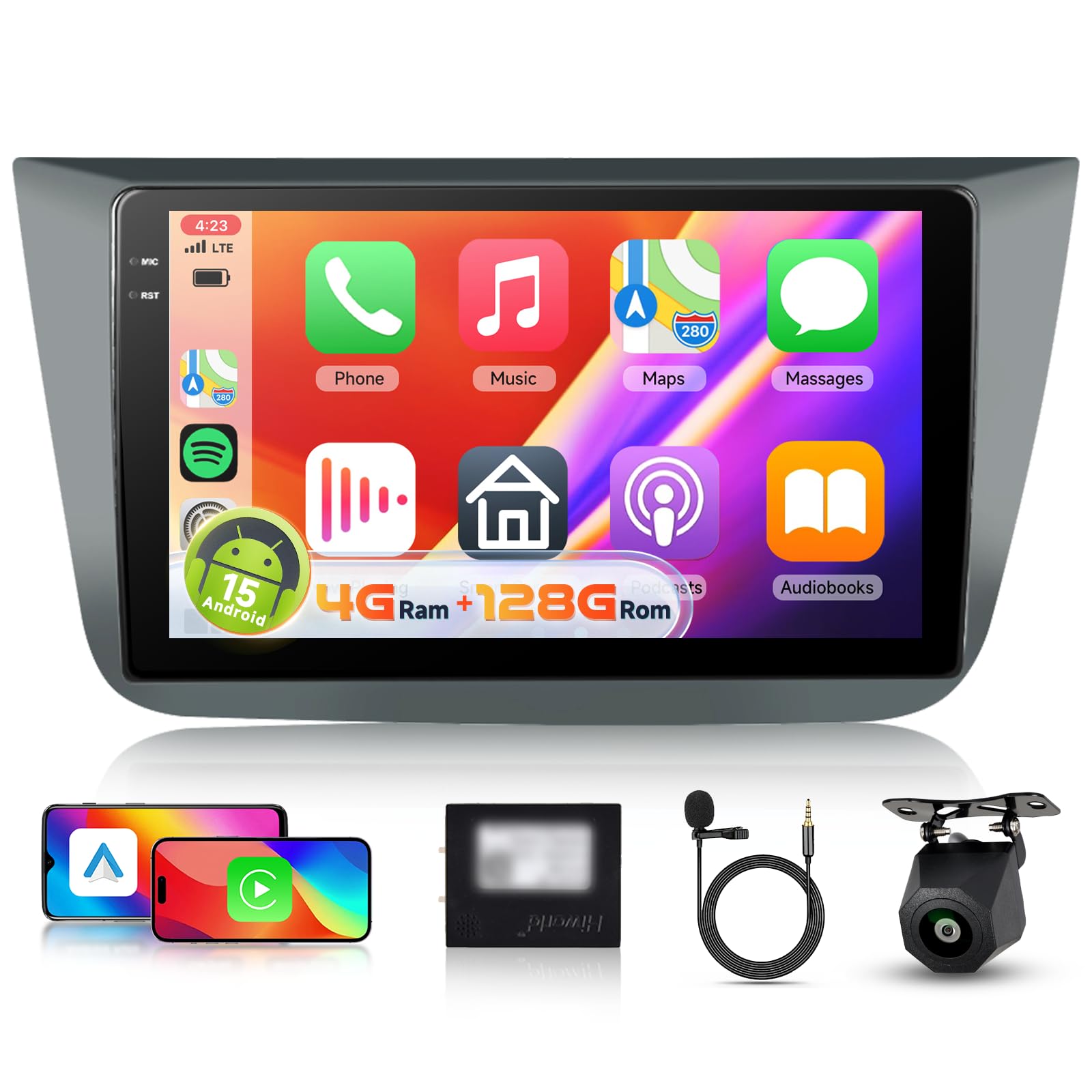 رادیو خودرو Hodozzy Carplay برای صندلی التائی 2004-2015 رادیو خودرو اندروید 9 اینچ با صفحه In-Cell با اندروید / وای‌فای / جی‌پی‌اس / ار-دی-اس / اف‌ام / دی‌اس‌پی / بلوتوث / یو-اس-بی + دوربین عقب