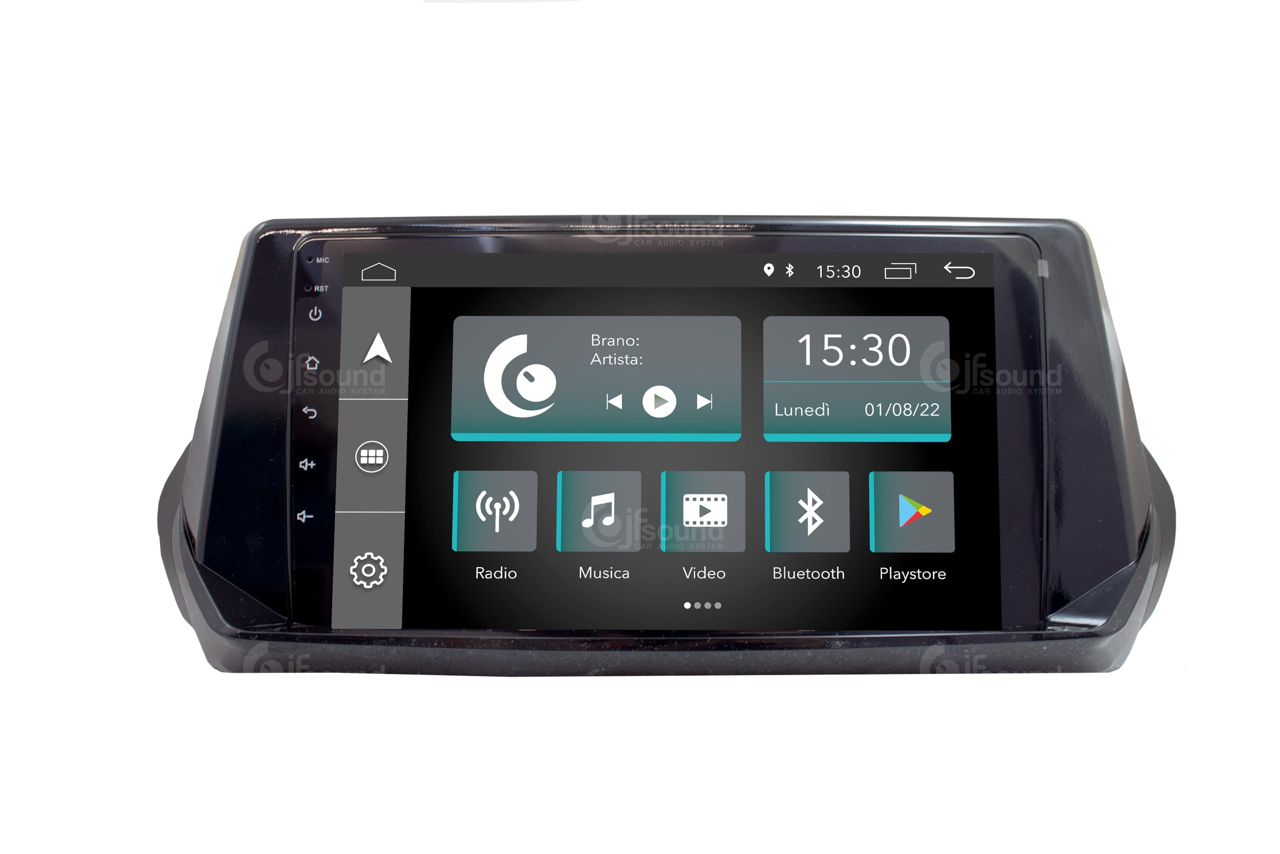 رادیو خودروی Android JF-331P8-X7C سازگار با پژو 2008 مدل 2019 | CarPlay و اندروید کار | GPS | DAB+ | 10 اینچ HD | ساخت ایتالیا