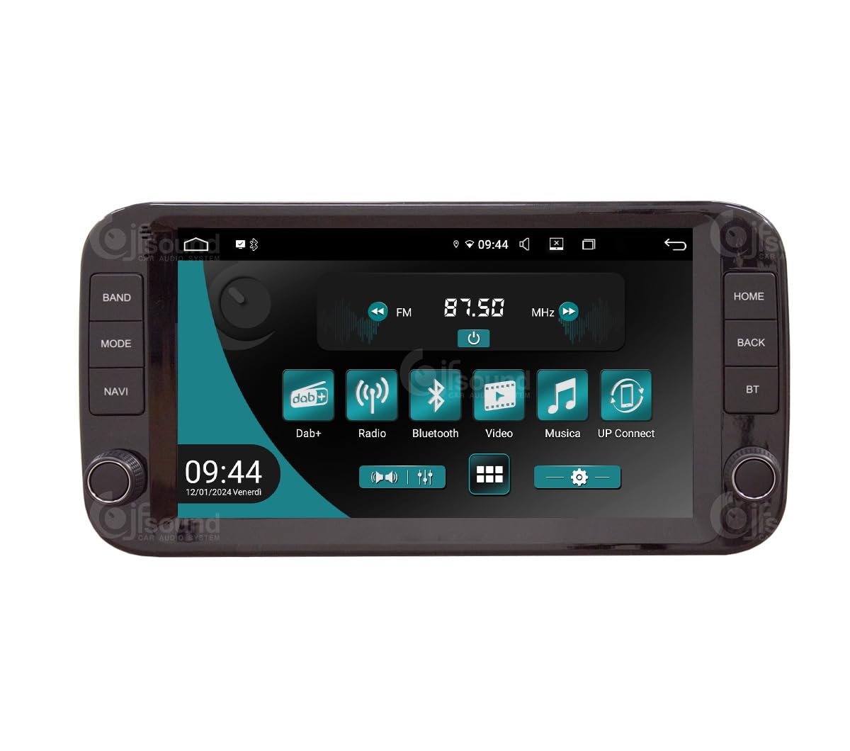 رادیوی سفارشی JF-039FP-UP مناسب برای خودروهای Fiat Panda 2024 | CarPlay و اندروید Auto | GPS | DAB+ | 9 اینچ HD | ساخت ایتالیا