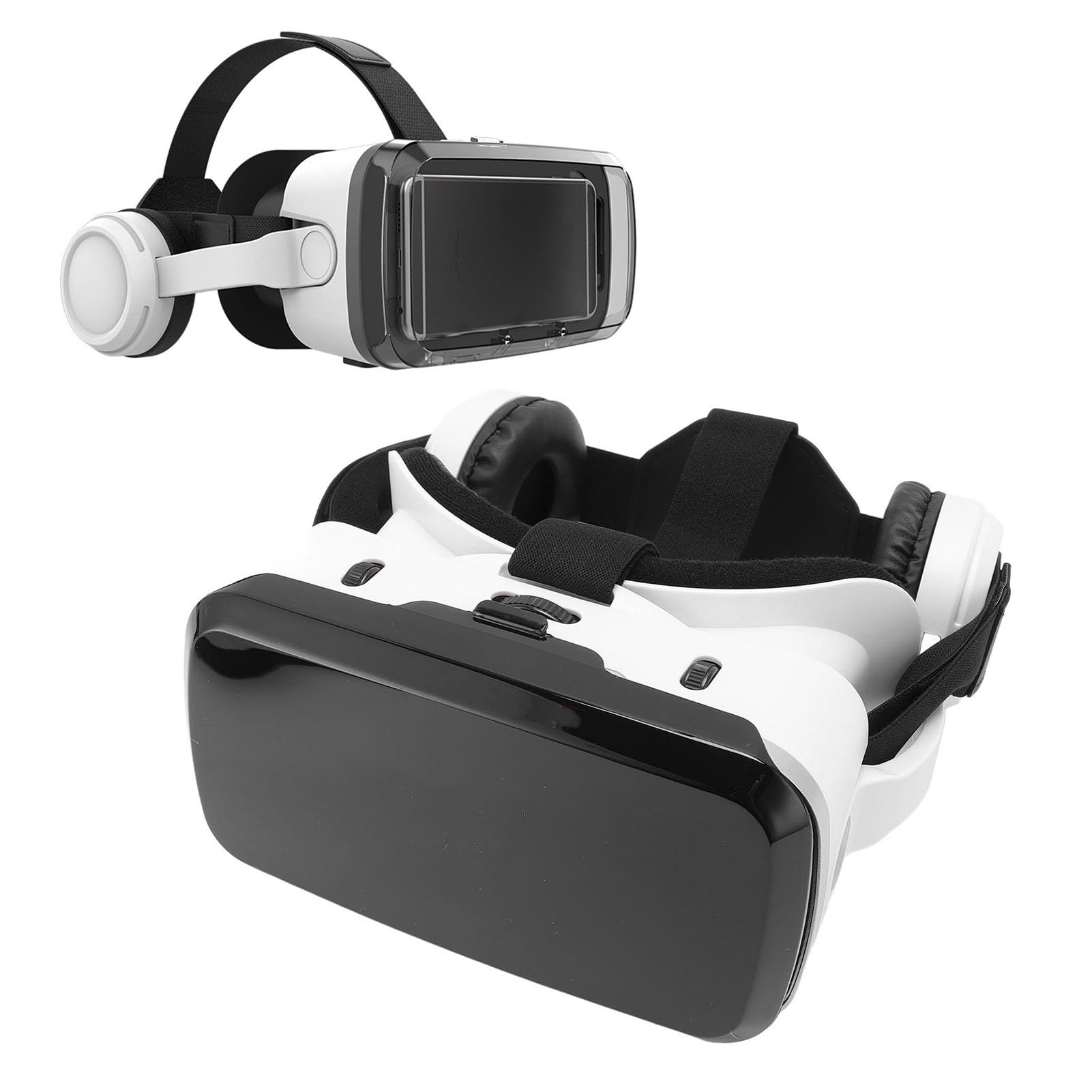 هدست واقعیت مجازی Denash برای تلفن، لنز ضد نور آبی گریز 3D با هدفون بلوتوث قابل تنظیم برای فوکوس مردمک برای تلفن‌های 5.5-7.2 اینچ