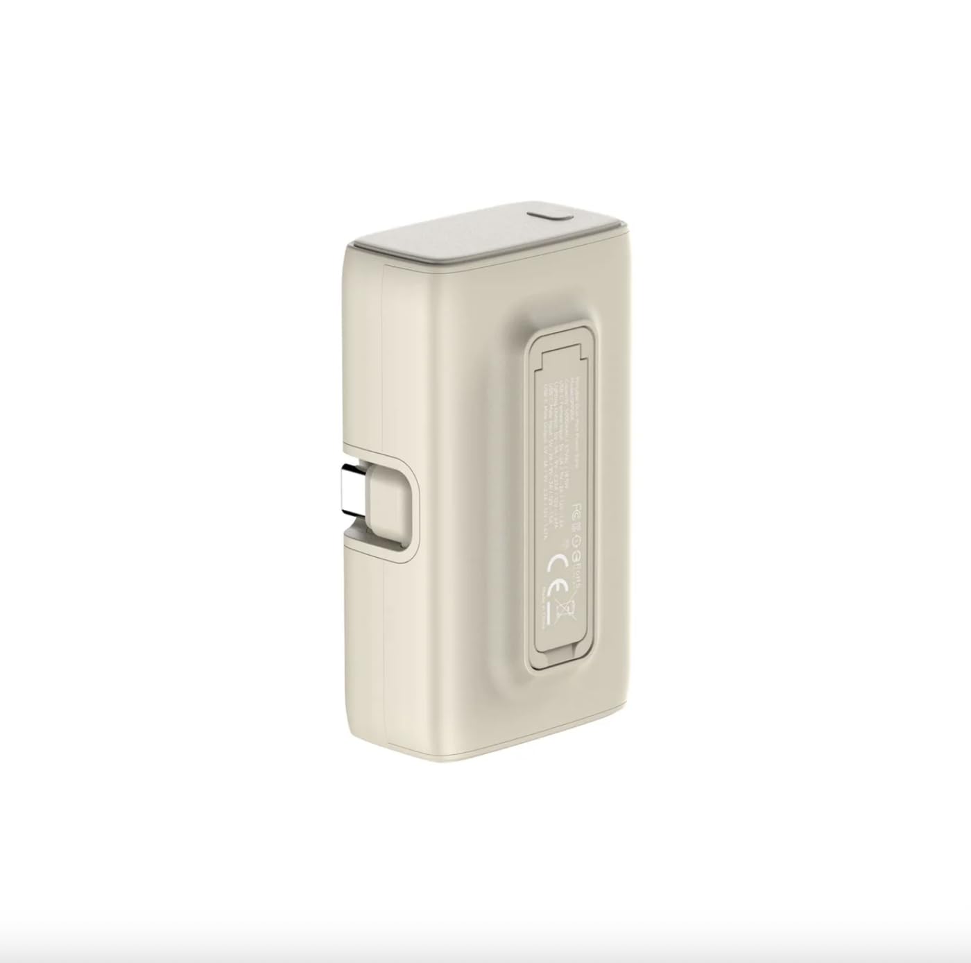 پاور بانک Smartix Nano 5000mAh | شارژ سریع 20 وات | کانکتورهای USB-C و آیفون قابل تاشه | شارژر قابل حمل فوق العاده کوچک برای آیفون، سامسونگ، هواوی، آیپد، ایرپادس (بژ)