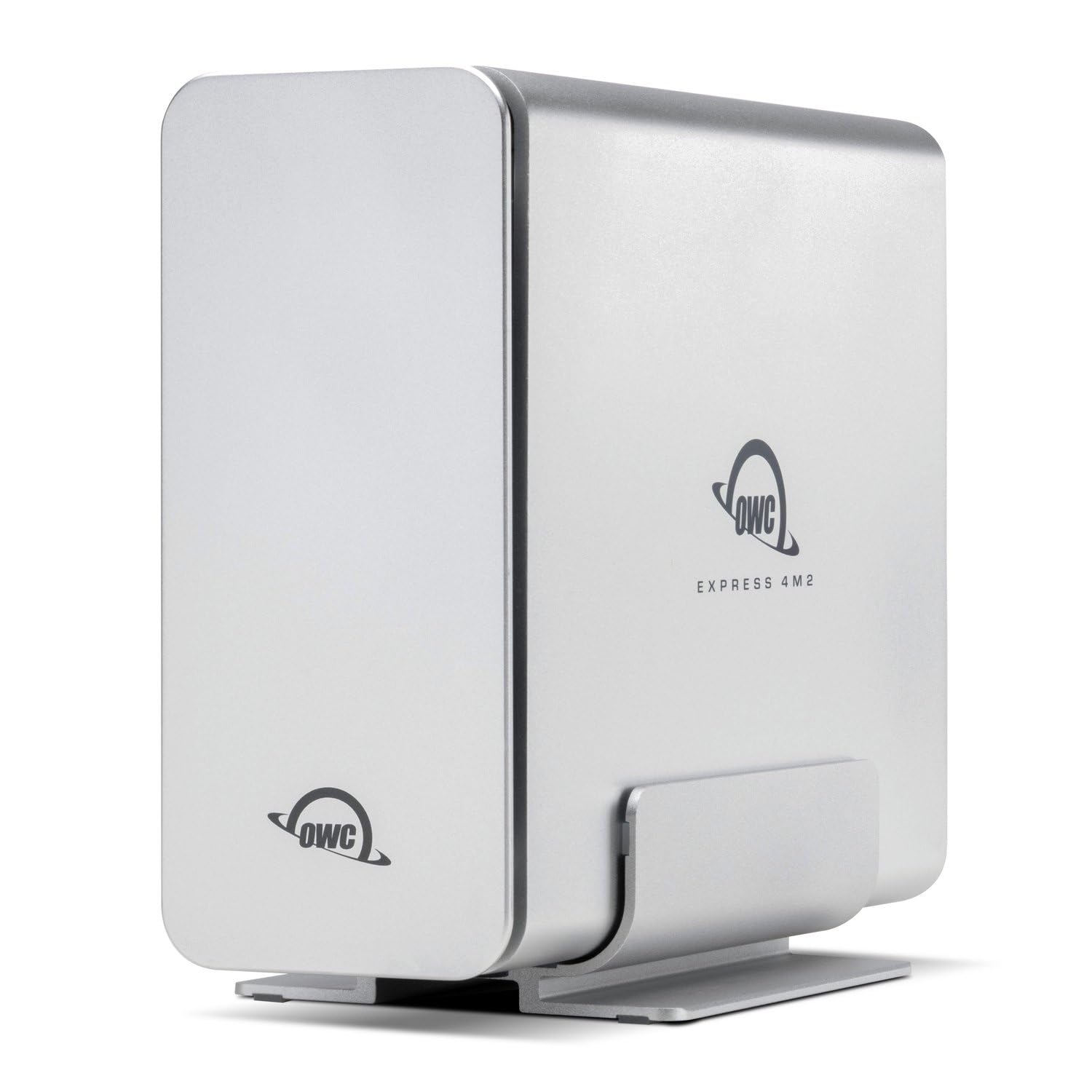 OWC Express 4M2 USB4 Enclosure with 4 Slots NVMe M.2 2230/2242/2280 SSD | Up to 3200MB/s | RAID 0/1/4/5/10/JBOD | Mac/PC Compatible | Aluminium | Quiet | USB-C Cable Included | 0TB