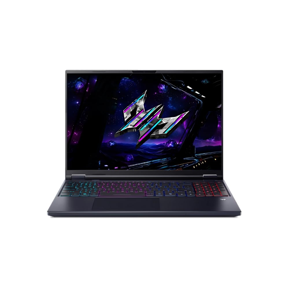 لپ تاپ بازی Acer Predator Helios Neo 16 AI با پردازنده اینتل اولترا 9-275HX (24 هسته، 13 TOPS AI)، ۱۶ گیگابایت رم DDR5، ۱ ترابایت حافظه SSD، گرافیک ۸ گیگابایت GDDR7 NVIDIA GeForce RTX™ 5070، صفحه نمایش ۱۶ اینچی با نرخ تازه‌سازی ۱۸۰ هرتز - ویندوز ۱۱ پرو، رنگ مشکی (۱ سال گارانتی ایسر)