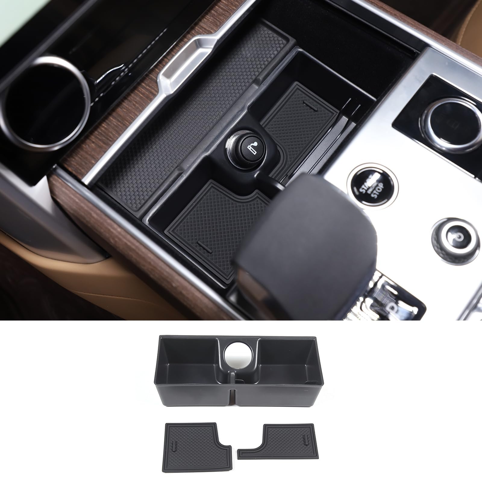 ظرف سازمان‌دهنده مرکزی برای لندرور Range Rover Vogue 2023 مناسب است که حاوی قطعات داخلی و جعبه ذخیره‌سازی مرکزی است.