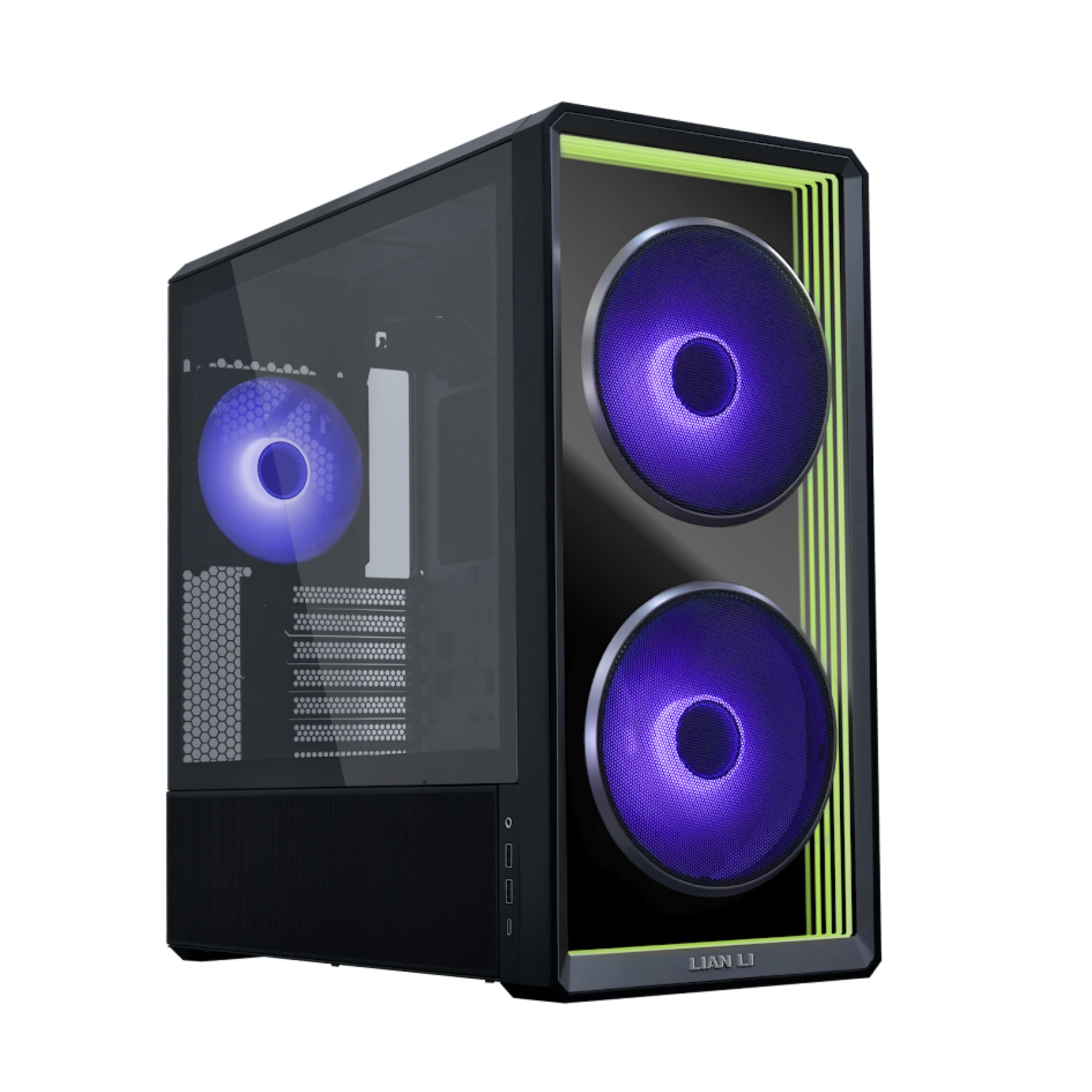 کیس کامپیوتر Lian Li LANCOOL 217 INF با آینه بی‌نهایت، مدل Mid-Tower ATX با 3 فن از پیش نصب شده، 2 فن 170 میلی‌متری ARGB، 1 فن 140 میلی‌متری، پنل جلویی شیشه‌ای آینه، جریان هوا بهینه شده - مشکی (LAN217INFX)
