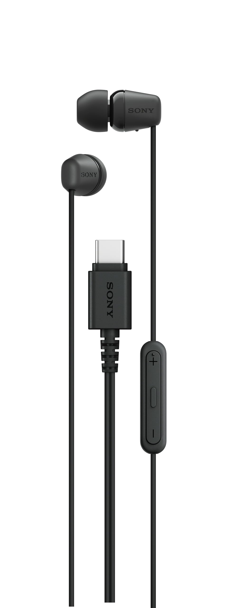هدفون‌های داخل گوش سیمی Sony IER-EX15C با ورودی USB-C برای آیفون و گوشی‌های اندرویدی، دارای دکمه چند منظوره داخلی، کنترل ولوم و میکروفن، سازگار با دستگاه‌های کلاس صوتی USB 1.0، نسخه بین‌المللی سیاه - مشکی