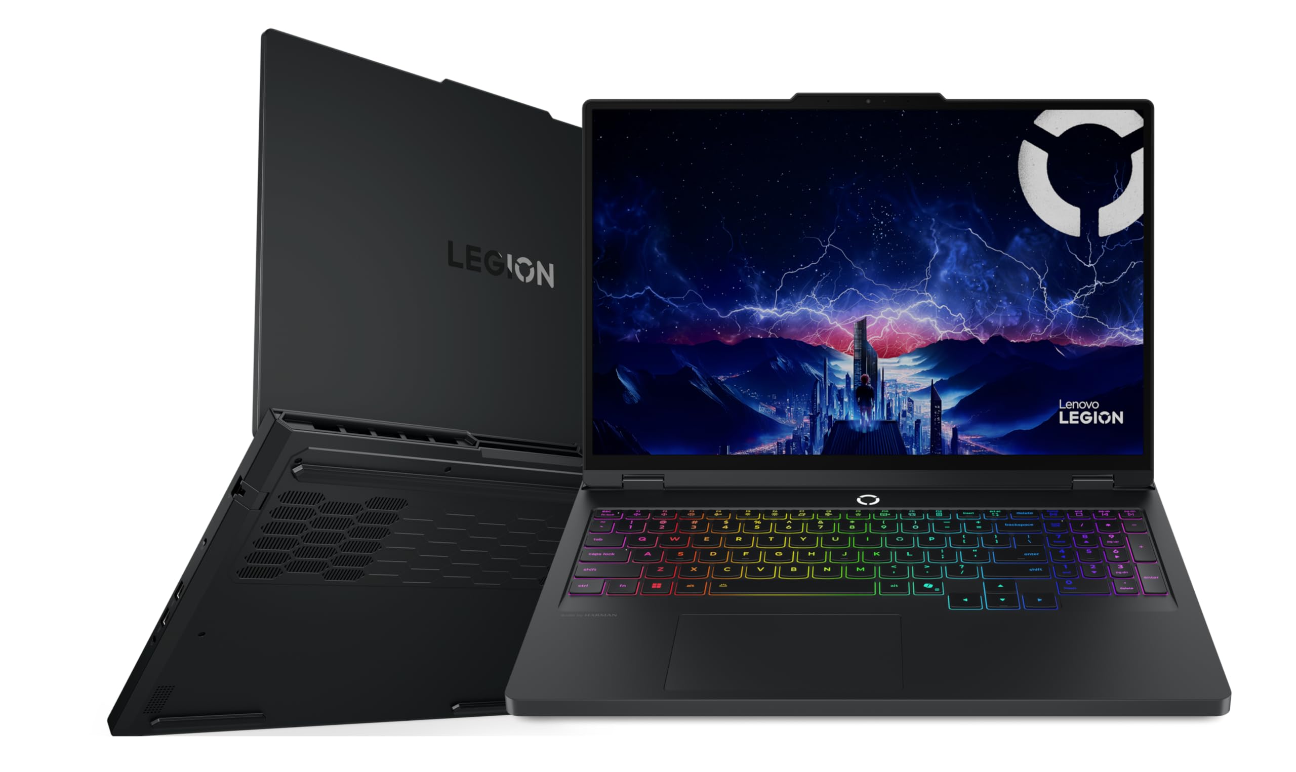 لپ تاپ بازی لنوو Legion Pro 5 16IRX10 AI، 16 اینچ WQXGA 240Hz ضد درخشش، پردازنده اینتل کور i9-14900HX، 24GB رم، 1TB حافظه SSD، کارت گرافیک RTX™ 5060 8GB GDDR7، صفحه کلید RGB انگلیسی-عربی، ویندوز 11، رنگ مشکی اکلیپس [83NN002CAX]، مراقبت ویژه 2 ساله
