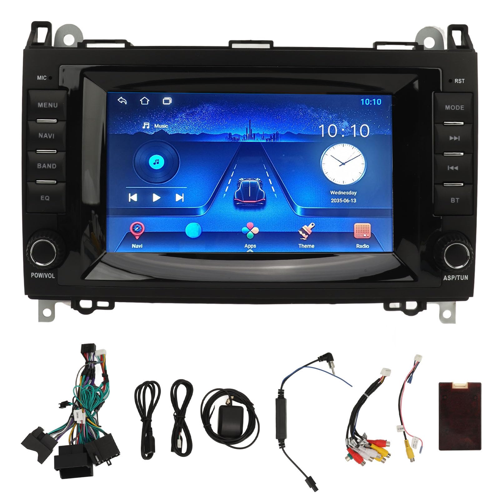 GPS اتومبیل ، سازگار با بنز کلاس A B V کلاس W906 ، صفحه لمسی 7 اینچی آندروید 12 ناوبری ، پخش رادیویی بی سیم CarPlay جایگزین