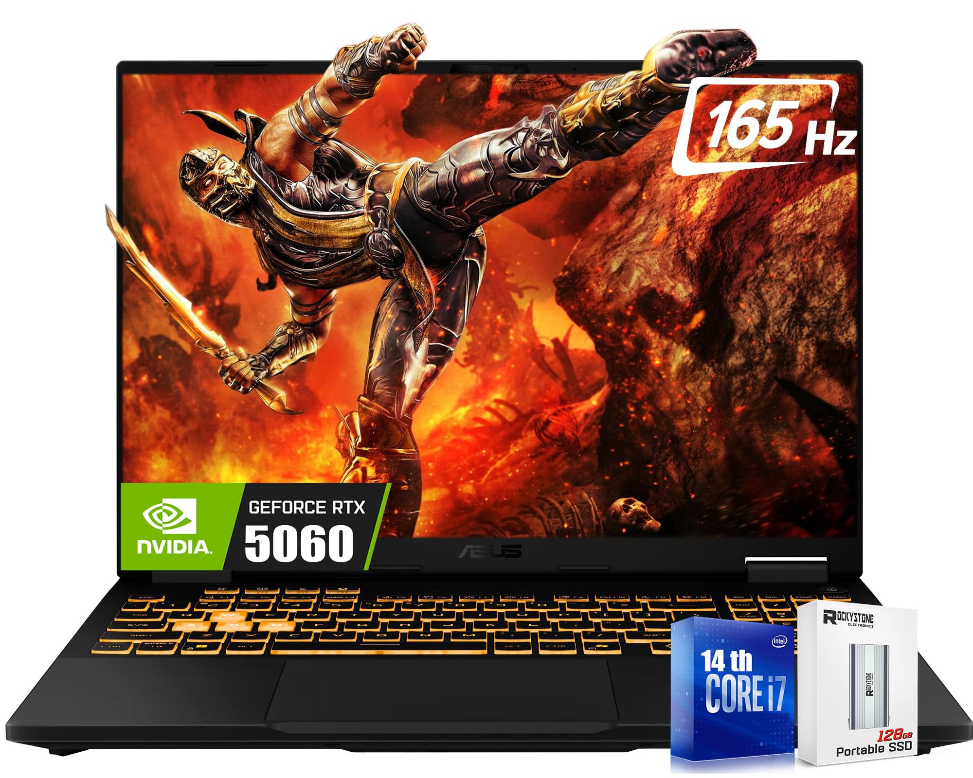 لپ تاپ بازی ایسوس تاف اف 16 اینچ با صفحه نمایش FHD+ 165Hz، پردازنده 16 هسته ای اینتل نسل چهاردهم i7-14650HX، کارت گرافیک انویدیا جی فورس RTX 5060 8 گیگابایت GDDR7، صفحه کلید RGB Backlit، تشخیص چهره، ویندوز 11 هوم (32 گیگابایت رم | 1 ترابایت حافظه SSD)
