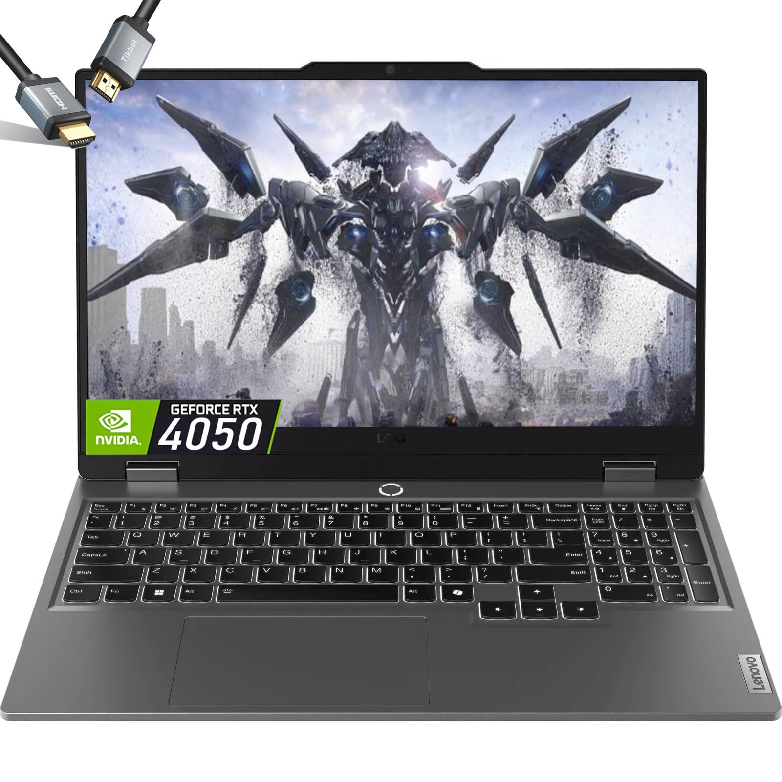 لپ تاپ بازی لنوو-LOQ RTX 4050- لپ تاپ بازی - AMD Ryzen 5 7235HS - نمایشگر IPS FHD 15.6 اینچ با فناوری G-SYNC - 64 گیگابایت رم - 2 ترابایت حافظه داخلی SSD PCIe - ویندوز 11 - صفحه کلید دارای نور پس زمینه - کامپیوتر لپ تاپ بازی 64 گیگابایت رم | 2 ترابایت حافظه داخلی SSD PCIe