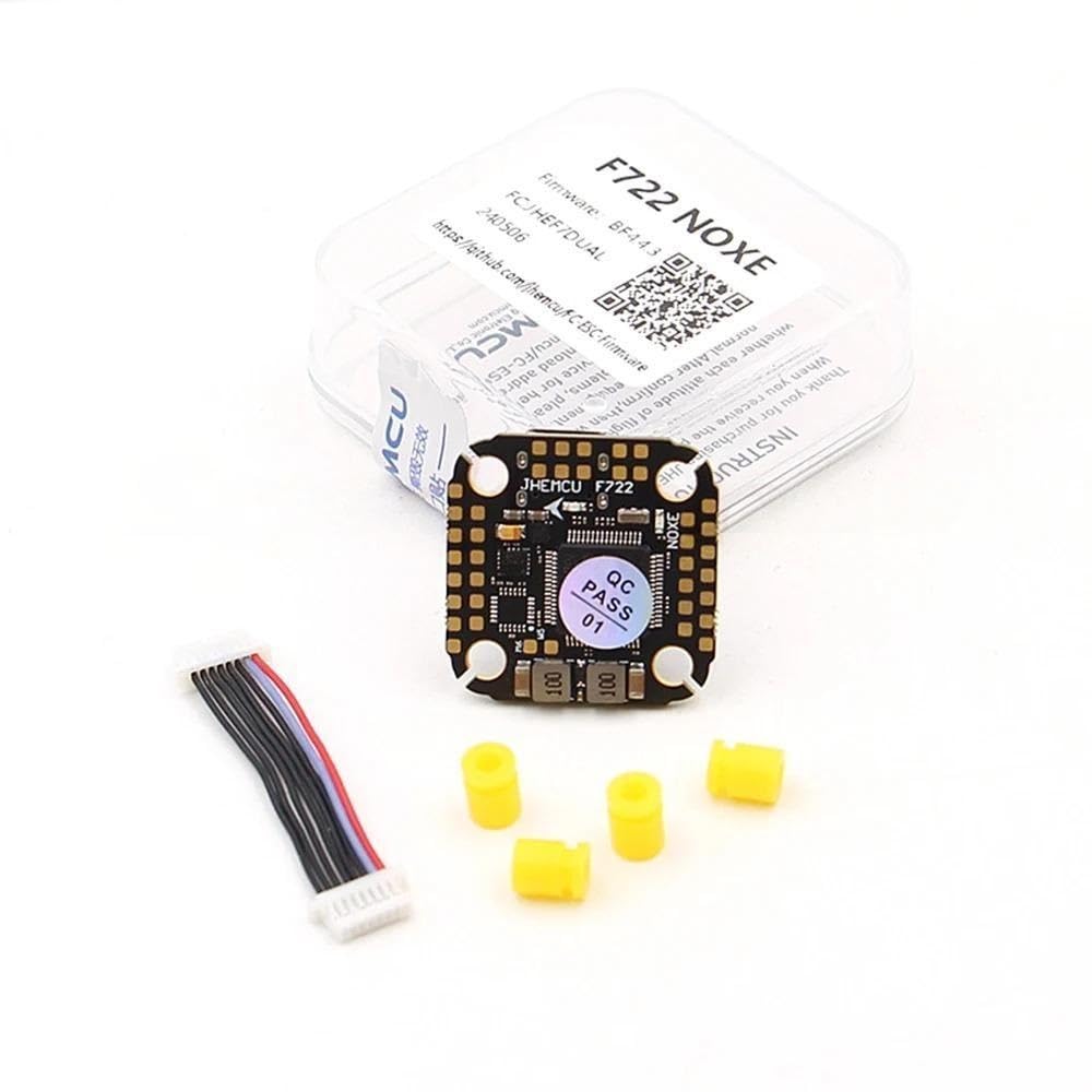 کنترلر پرواز JHEMCU F722 NOXE با ولتاژ ۳-۶S لیپو دارای OSD، بارومتر، BEC 5 ولت و 10 ولت، حافظه داخلی ۱۶MB، BlackBox، ابعاد ۲۰ در ۲۰ میلی‌متر برای پهپادهای FPV فری‌استایل RC.