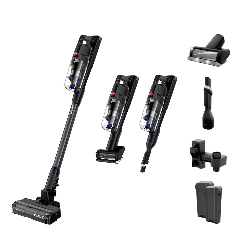 BISSELL PowerClean FurGuard 4241K - 280W ایستاده خود را بسته Self-Cleaning Brush Roll و ابزار پارچه با چراغ‌های ال ای دی، 2 باتری قابل جدا شدن | ضمانت 2 ساله ASIN محلی