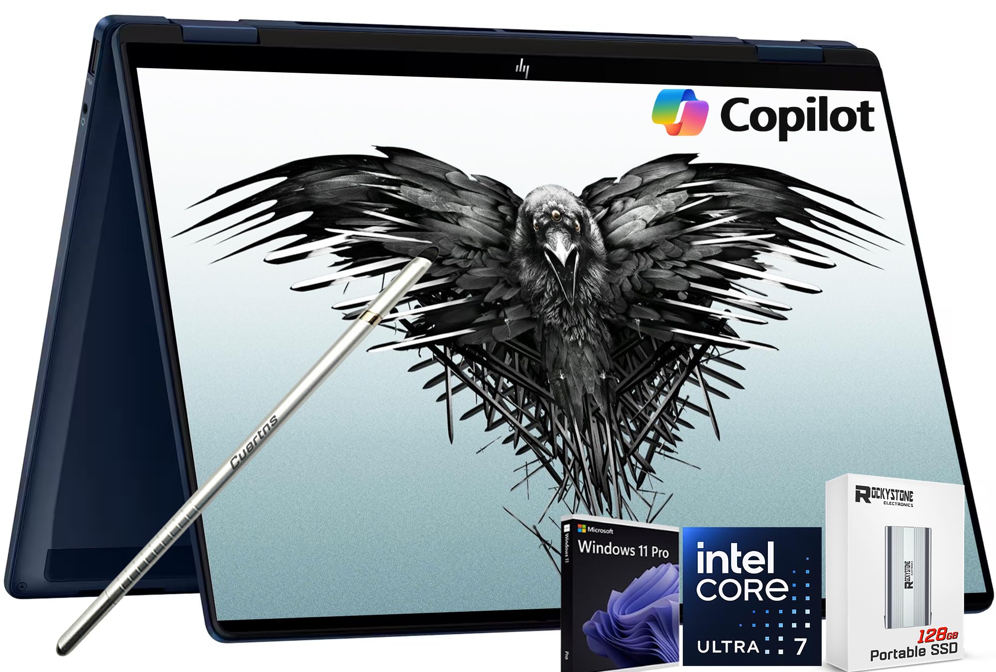 لپ تاپ لمسی 2 در 1 HP OmniBook X Flip 2025 (صفحه نمایش 14 اینچ فول اچ‌دی، پردازنده اینتل کور Ultra 7 256V، 16 گیگابایت رم DDR5، 2 ترابایت حافظه‌ی جامد اس‌اس‌دی، کارت گرافیک Arc 140v GPU AI Copilot، ویندوز 11 پرو | همراه با آفیس 365، 16 گیگابایت رم، 2 ترابایت اس‌اس‌دی