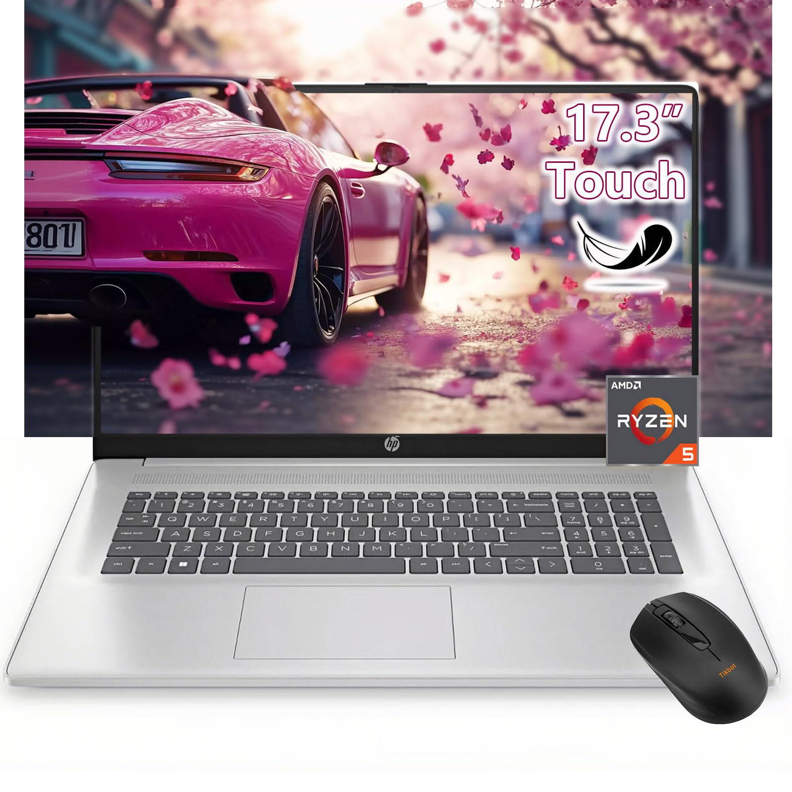 لپ تاپ لمسی اچ‌پی 17 اینچ -AMD Ryzen 5 7430U مقابل i7-1355U -16GB RAM -1TB SSD -ویندوز 11 - کلید همکار هوش مصنوعی -2025 پورتابل کامپیوتر لپ تاپ - تجارت دانشگاه کالج