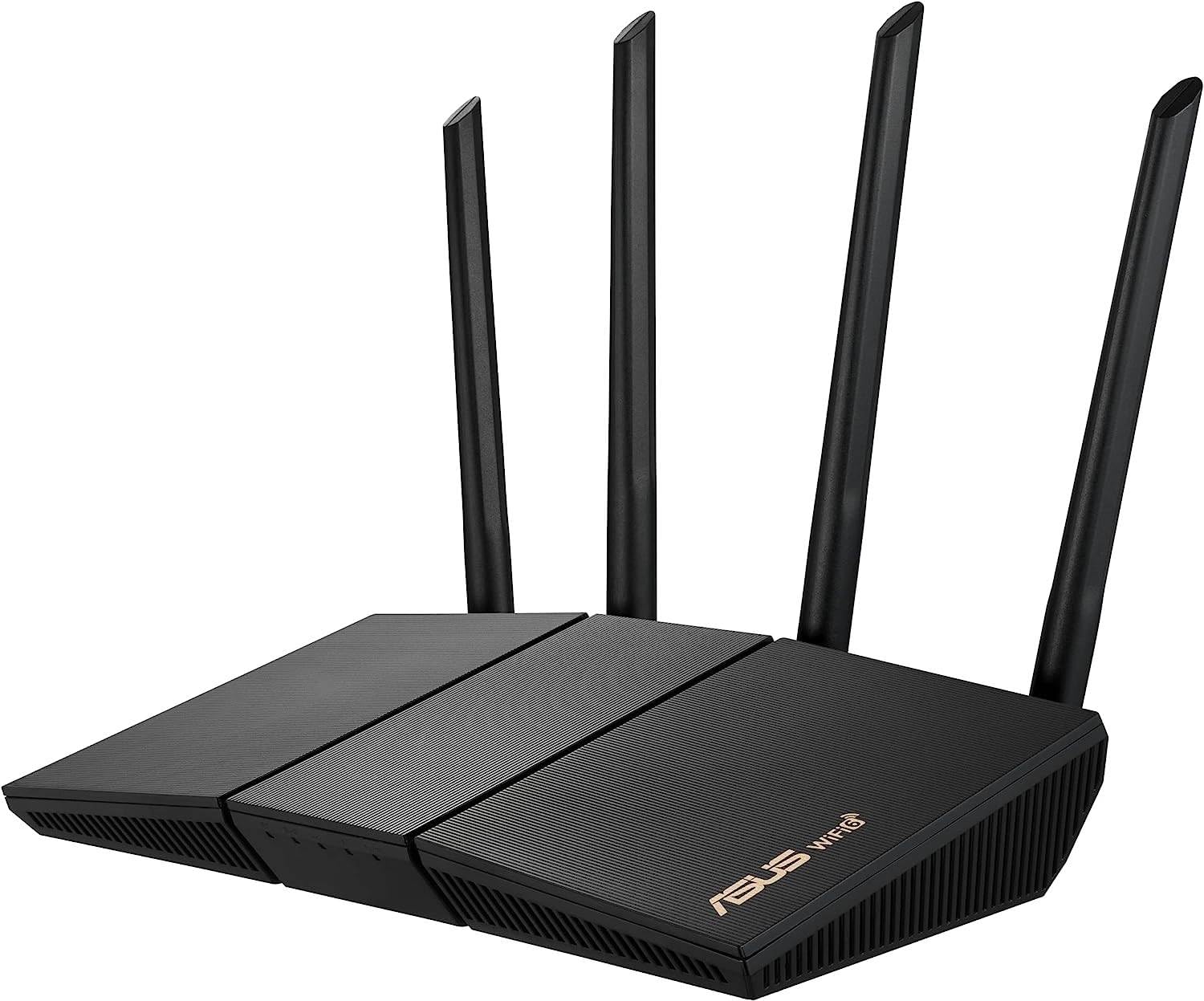 مسیریاب دو بانده وای فای 6 ASUS RT-AX57 - ‎1,800 مگابیت بر ثانیه، OFDMA و MU-MIMO، سازگار با AiMesh‎