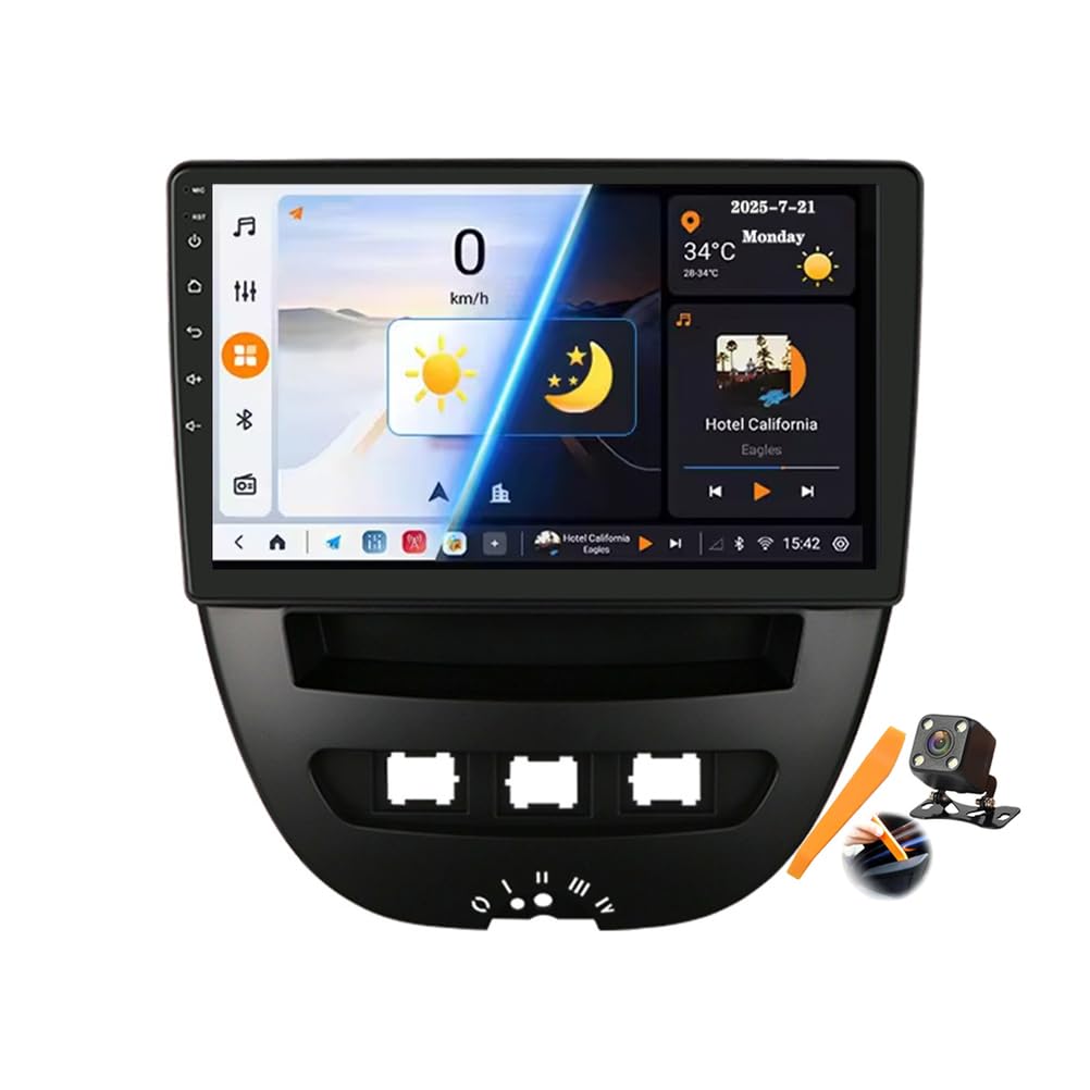 جایگزینی استریو خودروی اندروید 15.0 M6 pro3 برای پژو 107/ آیگو/ سیتروئن C1 2005-2014 با رادیو GPS Sat ناوبری 9 اینچی لمسی، پخش ویدیو چندرسانه‌ای DVD و گیرنده FM BT