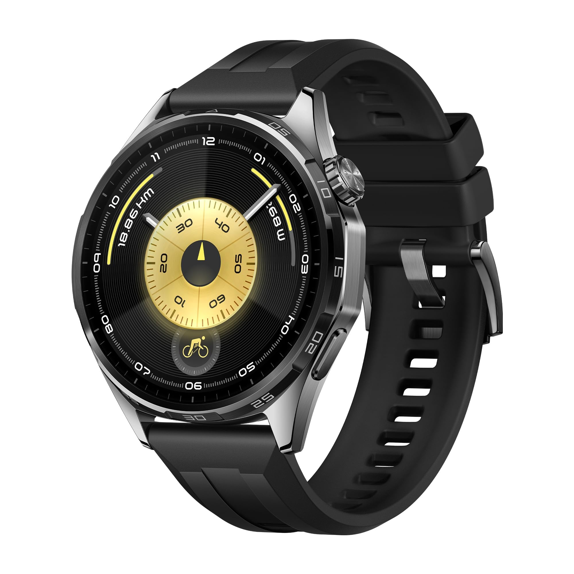 مژده, ساعت هوشمند HUAWEI WATCH GT 6، 46 میلی‌متر، تا 21 روز عمر باتری، ساعت هوشمند GPS با 100+ حالت ورزشی، دوچرخه سواری، سازگار با iOS و Android، رفاه احساسی، پایش سلامتی، مشکی مات 46 میلی‌متر