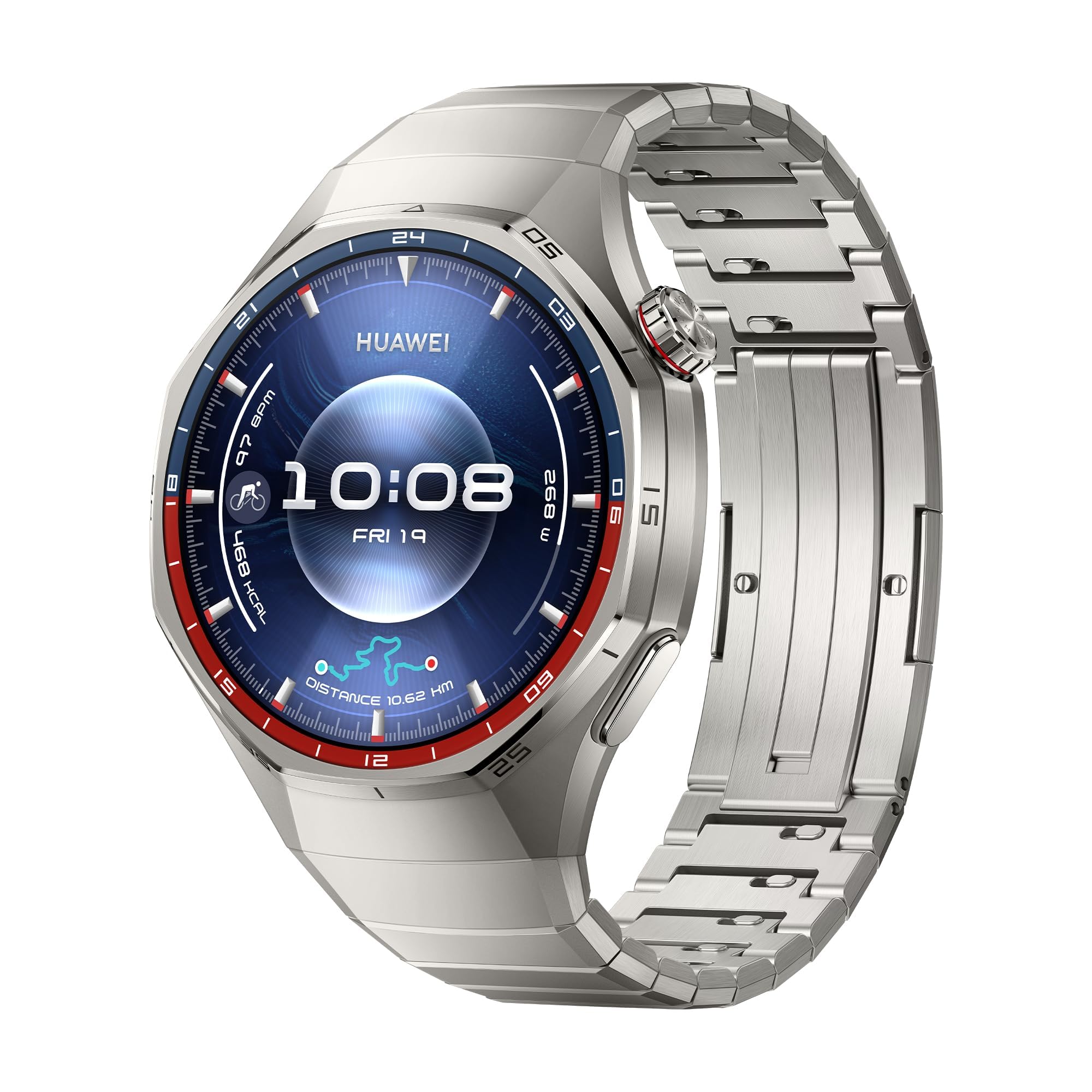 ساعت هوشمند HUAWEI WATCH GT 6 Pro، 46 میلی‌متر، با عمر باتری تا 21 روز، ساعت هوشمند با GPS با 100+ حالت ورزشی، دوچرخه سواری، سازگار با iOS و Android، تحلیل ECG، پایش سلامتی، تیتانیوم پرو تیتانیوم