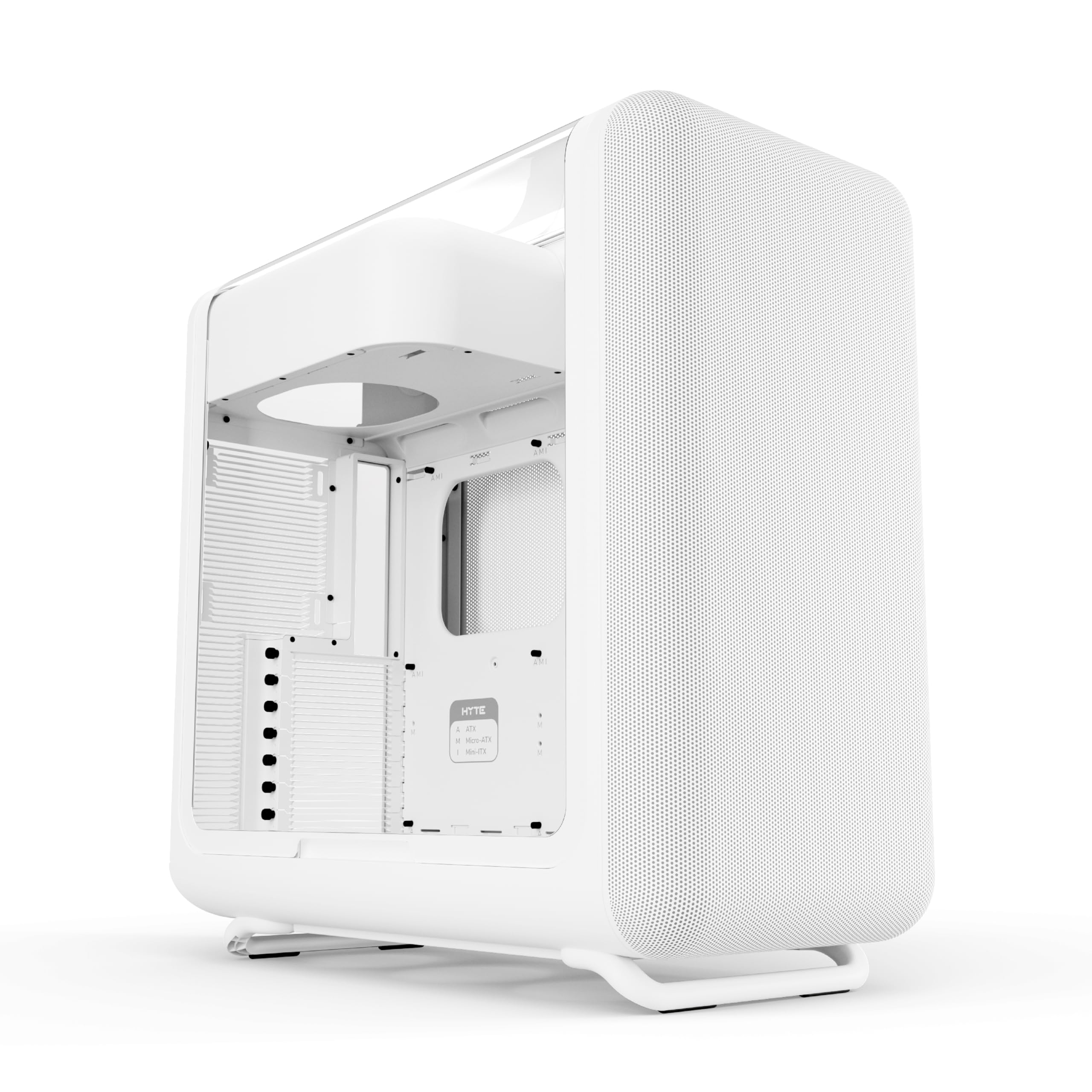 کیس بازی حرفه‌ای ATX Mid-Tower با عملکرد مدرن Hyte X50 - Snow White Snow White X50 با طراحی شیشه‌ای