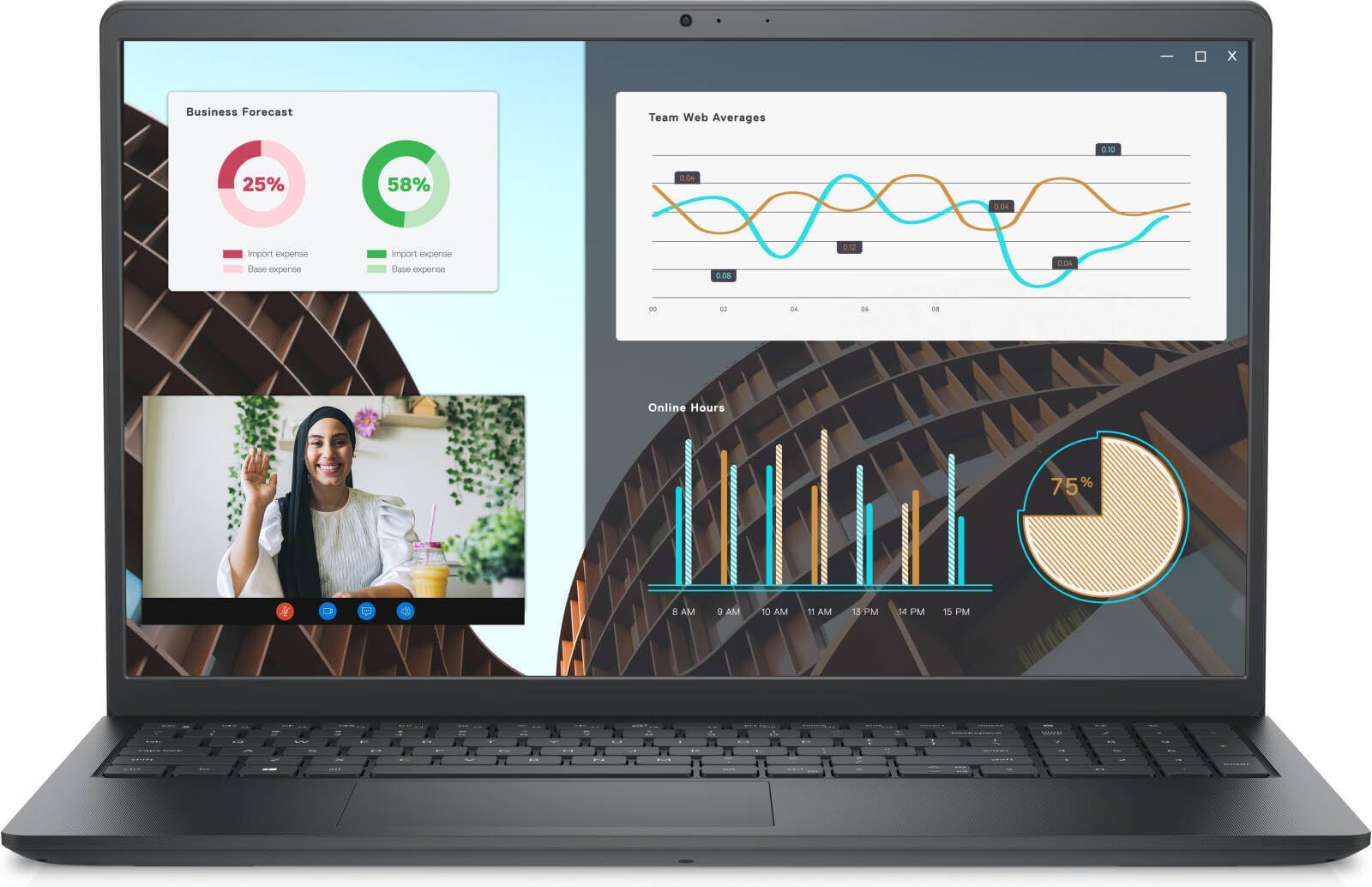 لپتاپ Dell Vostro 3530 - نمایشگر 15.6 اینچی FHD، Intel Core i3-1305U، 8GB RAM، 512GB SSD، ویندوز 11، صفحه کلید انگلیسی
