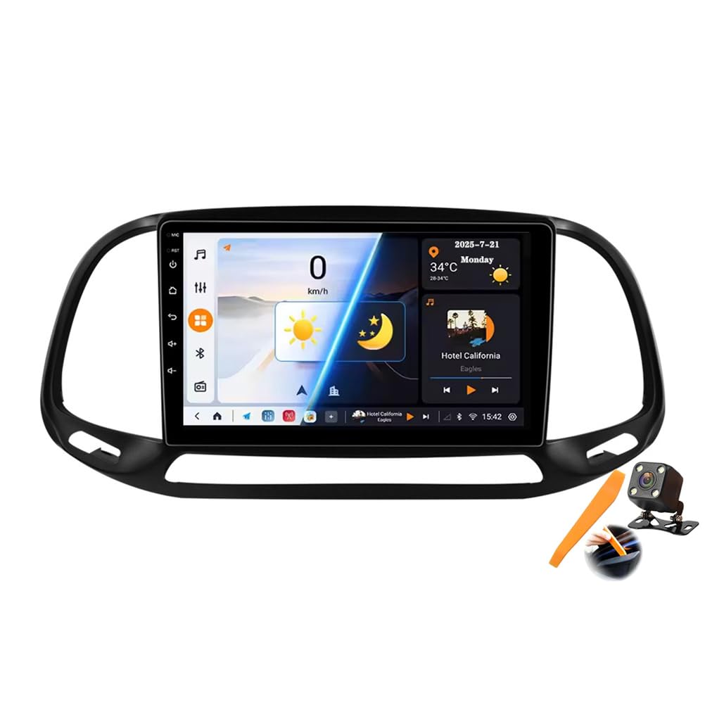 جایگزینی استریو خودرو M6 pro1 ، Android 15.0 برای Doblo 2015-2019 Radio GPS Sat Navigation 9 اینچ صفحه لمسی DVD Multimedia Video Player FM BT Receiver با اندروید اتو و کارپلی