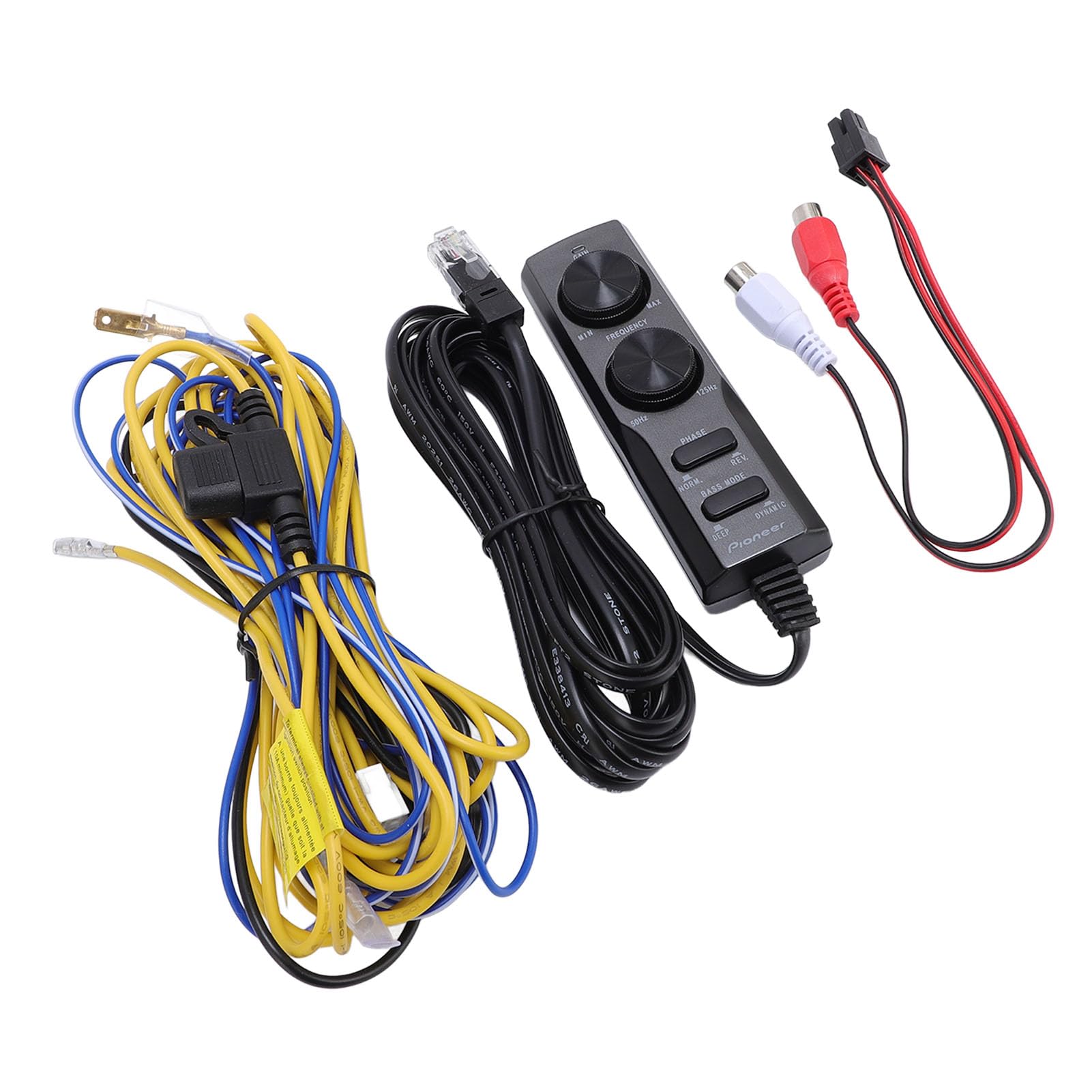 کابل کنترل اسپیکر ساب ووفر TS WX130DA با سوئیچ فاز و فرکانس برای استریو اتومبیل