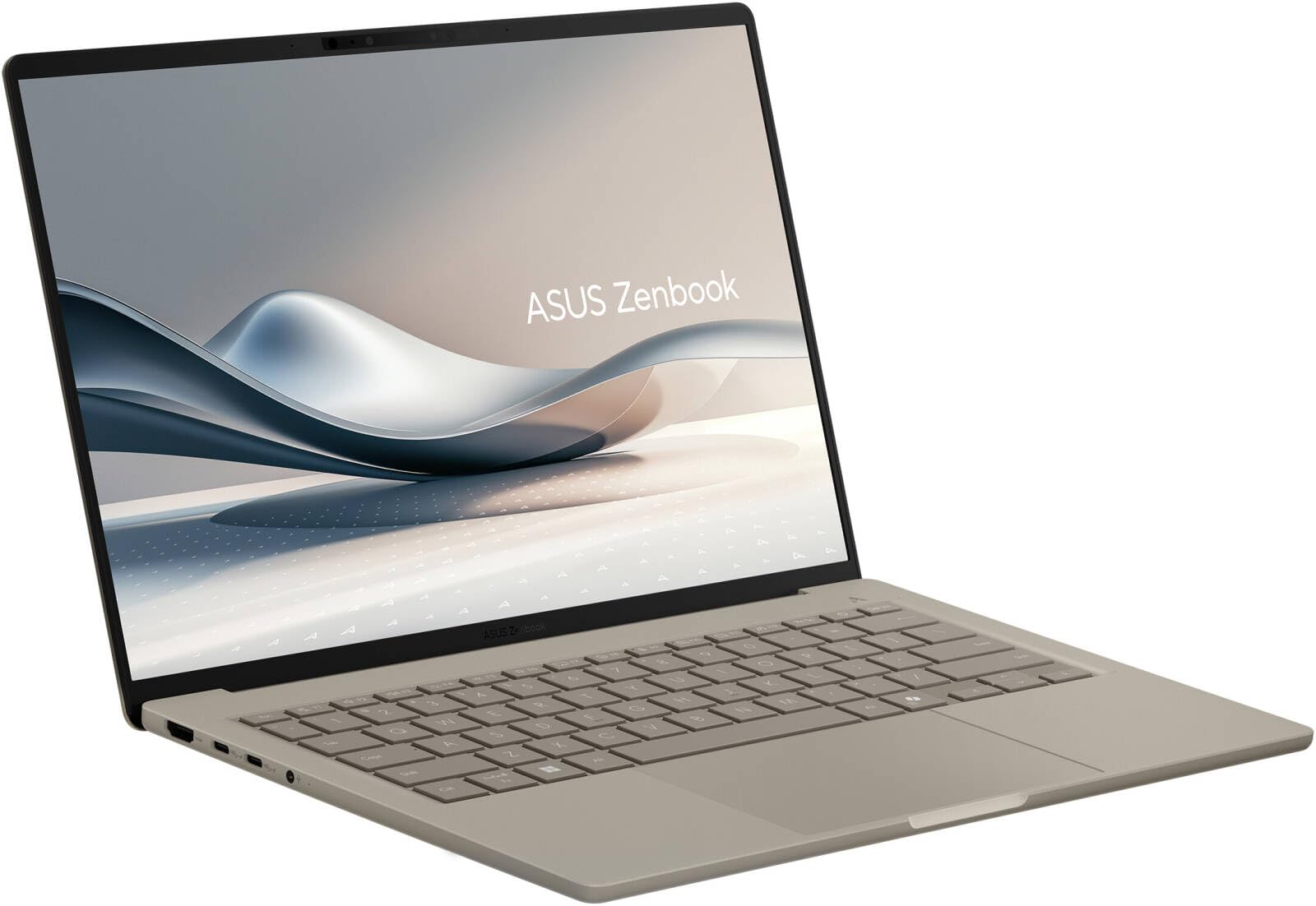 لپتاپ ASUS Zenbook A14، صفحه‌نمایش OLED WUXGA 60Hz 14 اینچ، Snapdragon X1P Plus X1 42 100، رم LPDDR5X 16 گیگابایتی، حافظه SSD PCIe 4.0 512 گیگابایتی، GPU Qualcomm Adreno، ویندوز ۱۱ Home، رنگ زبریسکی بژ (ارتقا یافته)