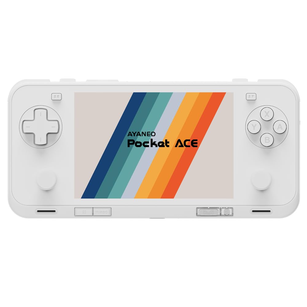 AYANEO Pocket ACE-4.5 اینچ 1620x1080 (نسبت صفحه نمایش: 3:2) صفحه نمایش لمسی دستی اندروید 13 بازی کنسول تبلت PC 16 گیگابایت LPDDR5X، حافظه داخلی 512 گیگابایت، BT 5.3 (سفید)