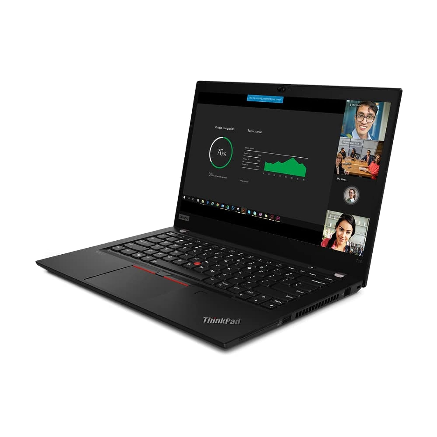 لپ تاپ لنوو ThinkPad T14 Gen2، Ci5-1135G7، 16GB DDR4 RAM، 256GB M.2 NVMe SSD، صفحه نمایش 14 اینچی FHD، گرافیک Intel HD، اثر انگشت، شیار کارت Nano SIM، دوربین 720P، TPM یو - تی پی ام، مشکی (بازسازی شده)