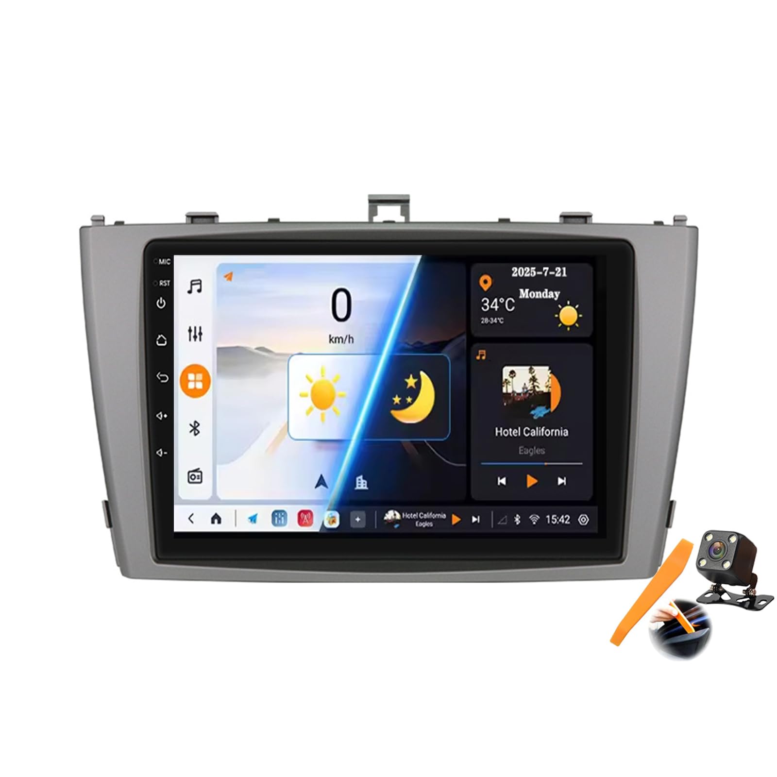 جایگزینی استریو خودرو Android 15.0 برای Avensis T27 2008-2015 با رادیو GPS Sat ناوبری صفحه لمسی 9 اینچی DVD پخش چندرسانه‌ای ویدئو فرستنده FM BT با اندروید اتو و کارپلی، M6 pro2