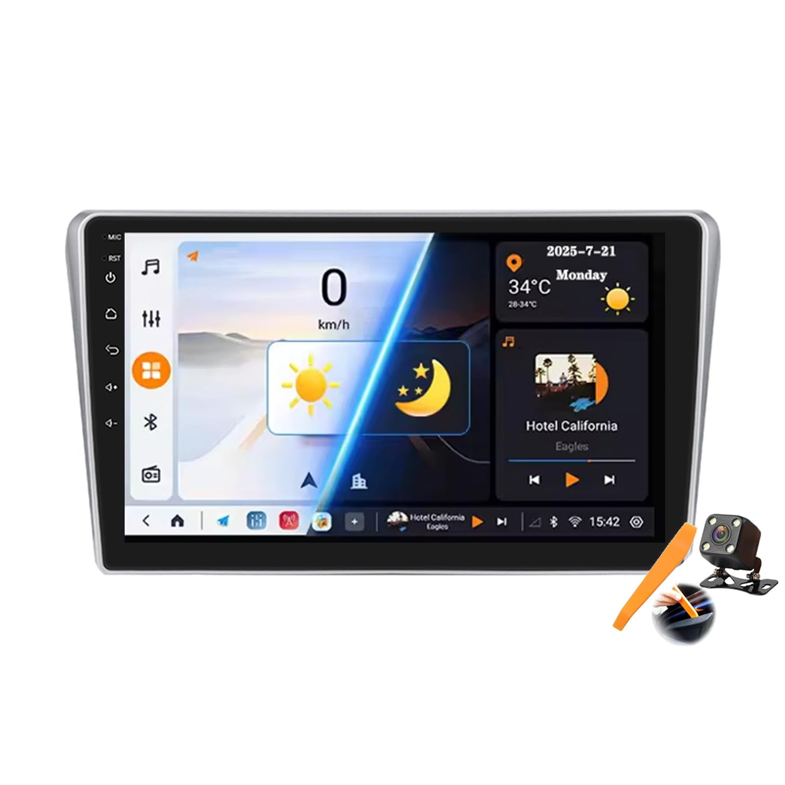 جایگزینی استریو اندروید 15.0 برای اونسیس T25 2002-2008 با Radio GPS Sat Navigation 9 اینچی تاچ اسکرین DVD Multimedia Video Player FM BT Receiver با اندروید اتو و کارپلی، M6 pro1