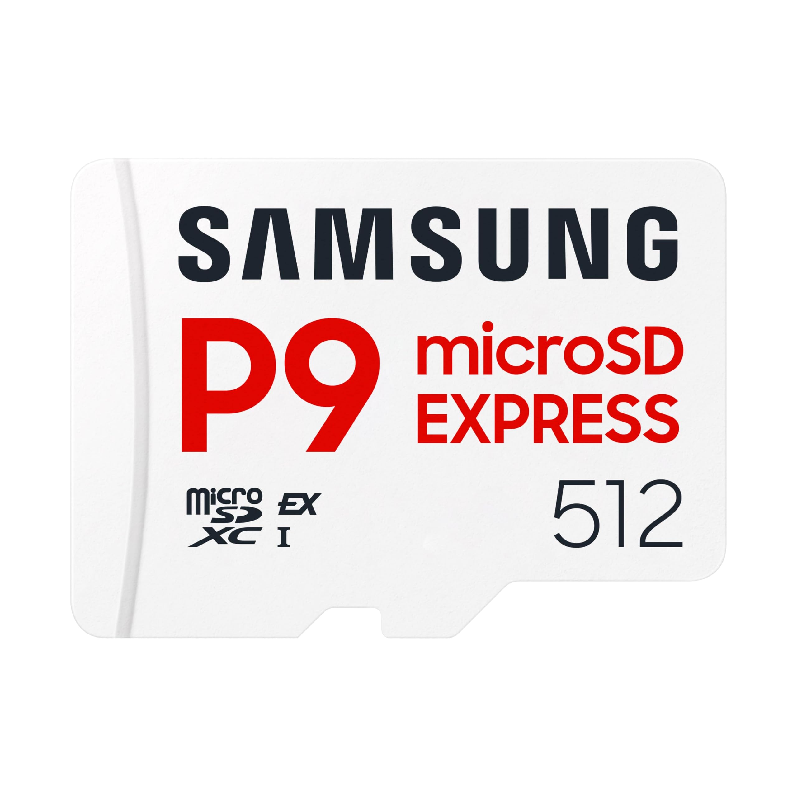 کارت حافظه Samsung P9 Express microSD Express، کارت حافظه 512GB microSDXC، تا 800 مگابایت بر ثانیه، برای نینتندو سوئیچ 2 (MB MK512T/AM)