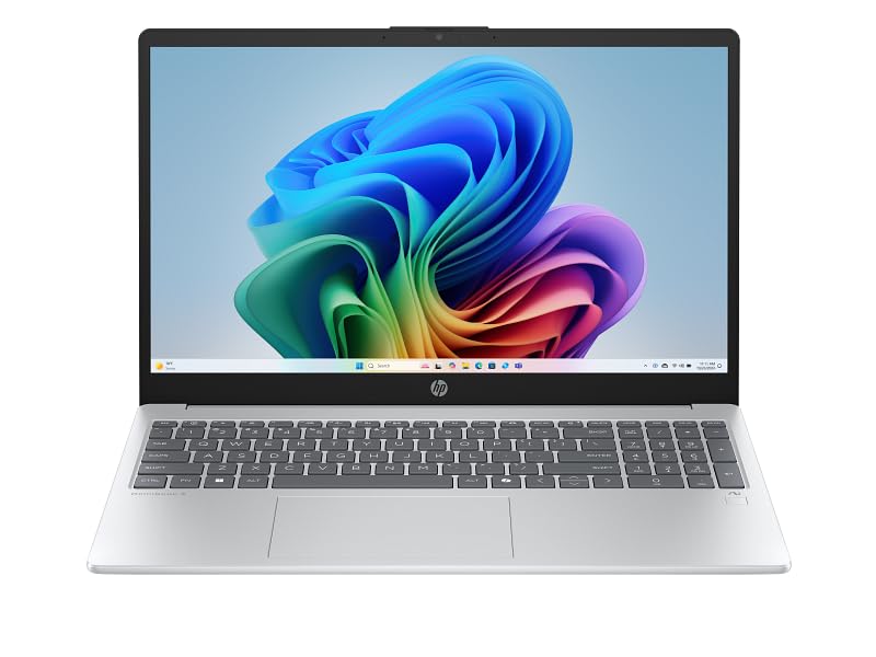 لپ تاپ HP OmniBook 3 نسل بعدی با هوش مصنوعی مدل 15-fn0003ne، دارای صفحه نمایش 15.6 اینچی Full HD، پردازنده AMD Ryzen™ AI 5، 16GB RAM، 512GB SSD، صفحه کلید انگلیسی/عربی، رنگ Glacier Silver [C3RA6EA]، 16GB RAM، 512GB SSD، صفحه نمایش 15.6 اینچی Full HD رنگ Glacier Silver، AMD Ryzen AI 5