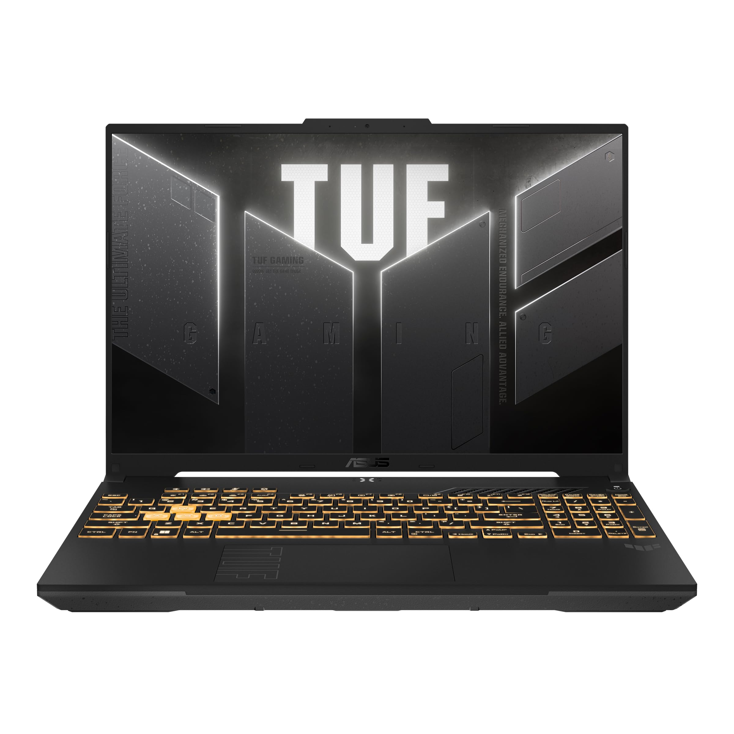 لپ تاپ ASUS TUF Gaming F16، نمایشگر 16 اینچی FHD+ با فرکانس تازه 144Hz، پردازنده Intel Core i7-13620H، 32GB RAM DDR5، 1TB SSD PCIe 4.0، کارت گرافیک NVIDIA GeForce RTX 4050 با حافظه 6GB، صفحه کلید با نورپردازی 1-Zone RGB انگلیسی/عربی، ویندوز 11، رنگ مشکی متالیک (نسخه ارتقا یافته)