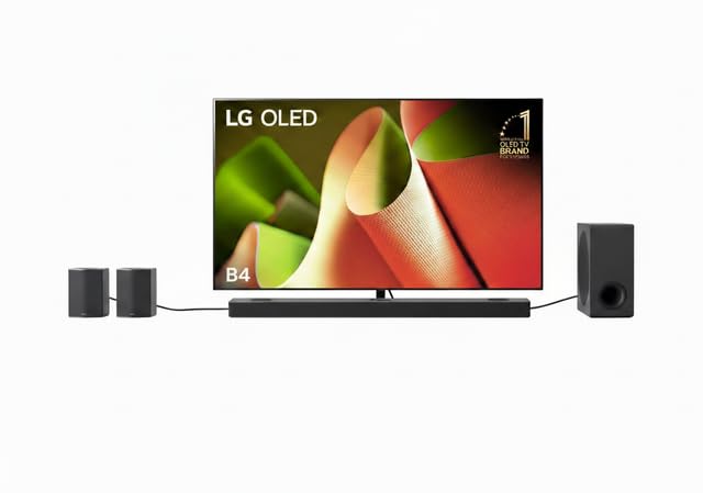 بسته LG تلویزیون 55 اینچ OLED55B46LA + اساندبار ال‌جی S95QR، قدرت 810 وات و بلندگوهای Atmos با 9.1.5 کانال، تلویزیون هوشمند 4K Ultra HD OLED با هوش مصنوعی ThinQ، سایز 55 اینچ با الکسا و دستیار گوگل
